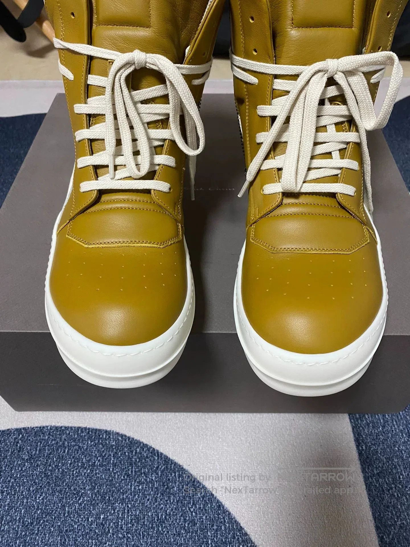 Rick Owens rick owens yellow high-top sneakers. Size US 7.5 / EU 40-41 - 2 Thumbnail