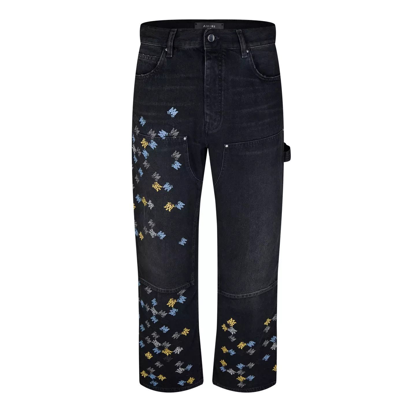 Amiri o1g2r1mq0426 Carpenter Relaxed Fit Wide Leg Jeans in Black Size US 34 / EU 50 - 1 Thumbnail