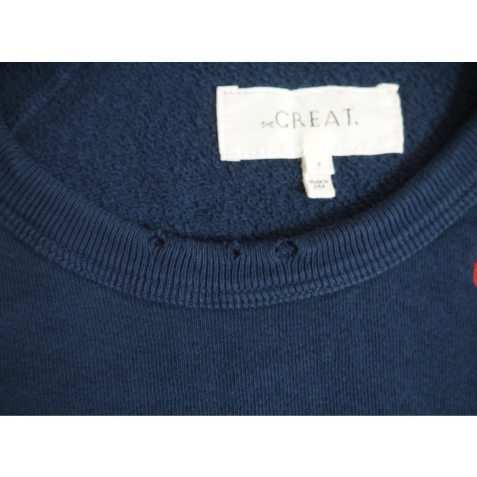 THE GREAT VINTAGE The Great Raglan Pullover Sweatshirt Blues USA Made Women 4 Size 4 Sweatshirt Casual Crew Neck Embroidered Oversized All Seasons Size S / US 4 / IT 40 - 7 Thumbnail