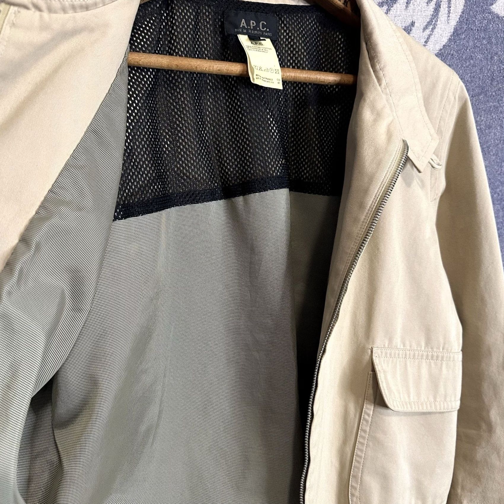 A.P.C. VINTAGE A.P.C. Jacket Beige Women’s Large Bomber Zip Up Classic 90s Designer Size L / US 10 / IT 46 - 6 Thumbnail