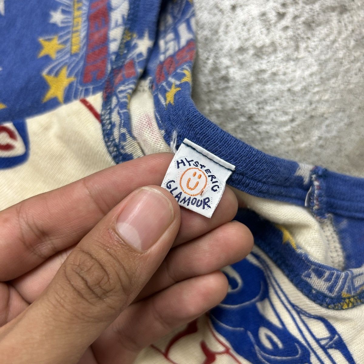 1990s Hysteric Mini Baby Tee Full Print