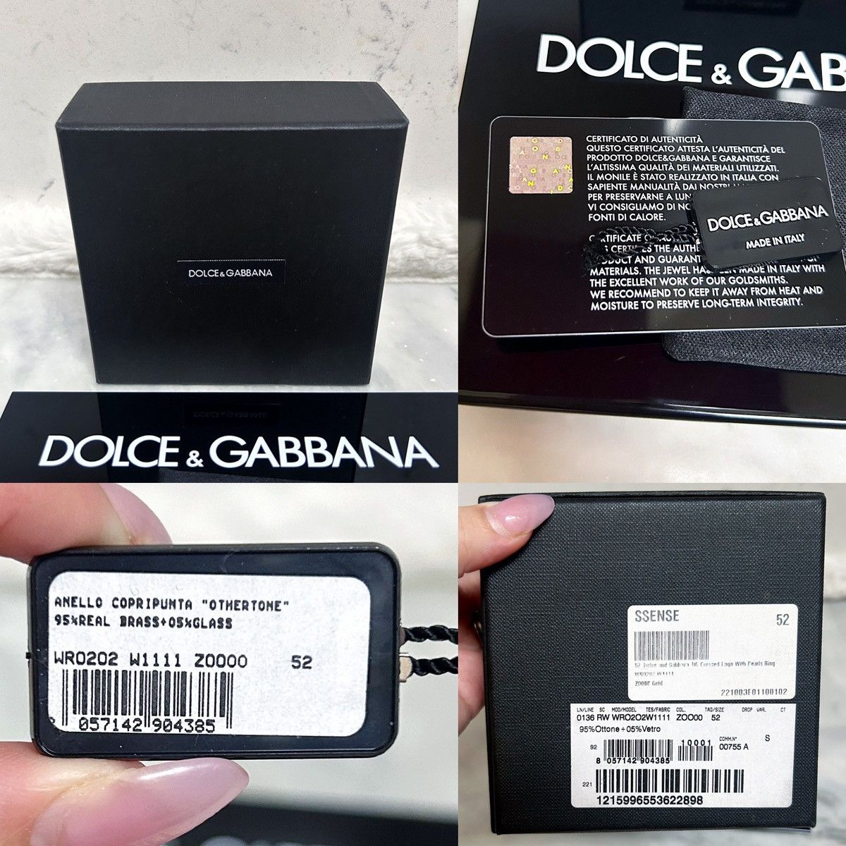 Dolce & Gabbana Authentic Dolce & Gabbana RARE Gold /Pearl DG Fingertip Ring Size ONE SIZE - 13 Thumbnail