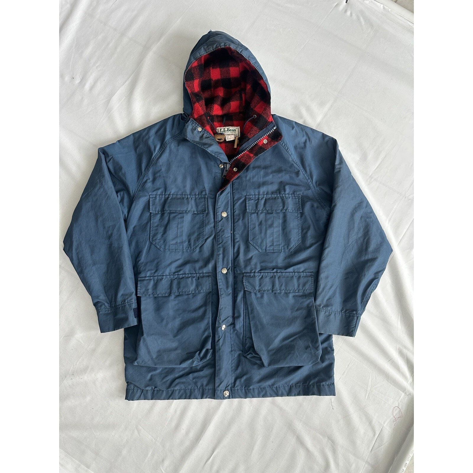 L.L. Bean L.L. Bean Baxter State Parka Wool Buffalo Plaid Lined Blue M Size US M / EU 48-50 / 2 - 2 Thumbnail