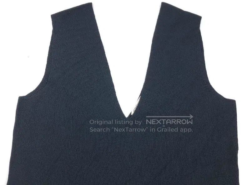 Hermes Hermes Knitted deep V little black dress Size S / US 4 / IT 40 - 4 Thumbnail