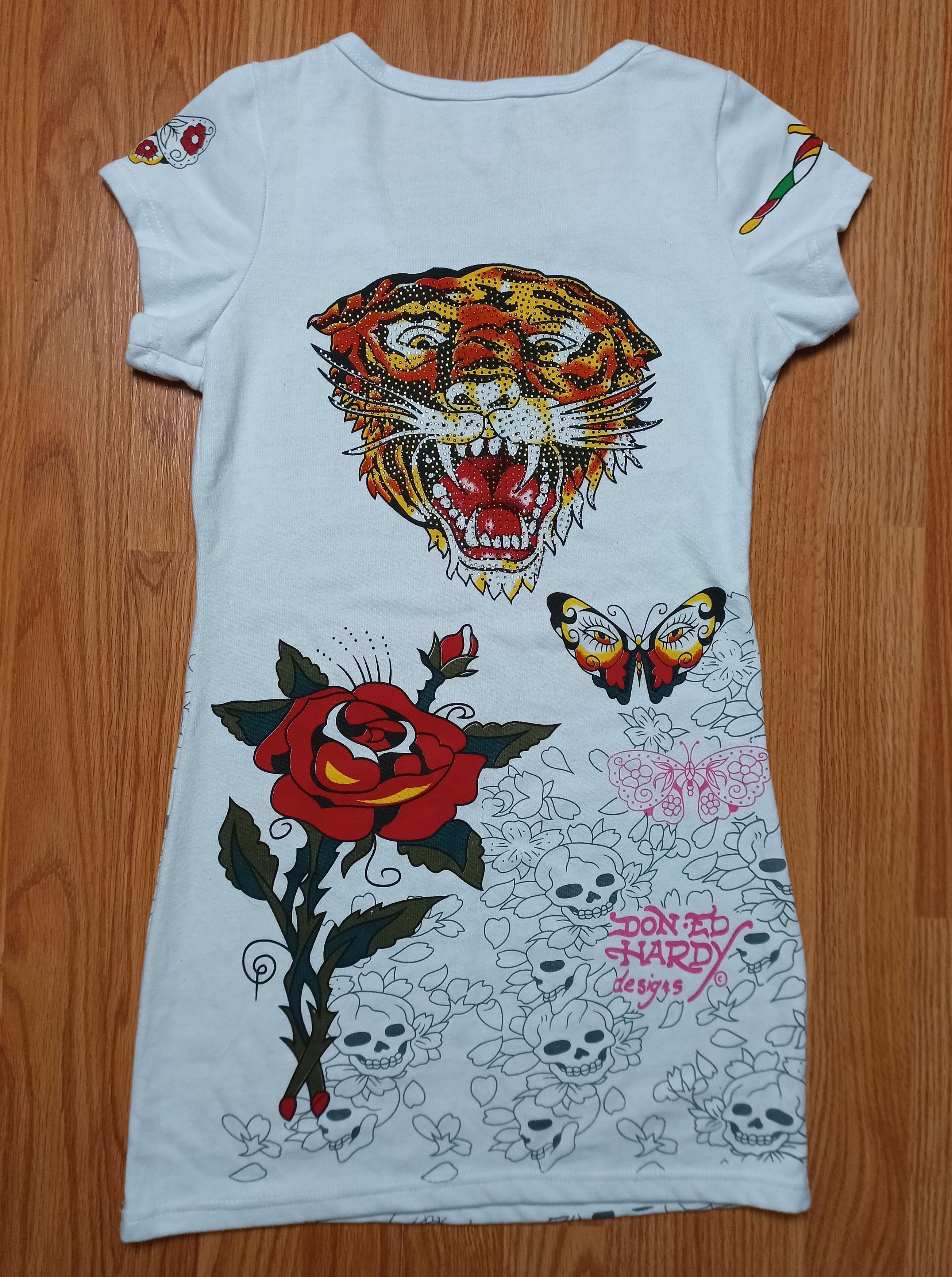 Christian Audigier × Ed Hardy Ed Hardy Christian Audigier NEW Long Top Blouse XL Size XL / US 12-14 / IT 48-50 - 3 Thumbnail