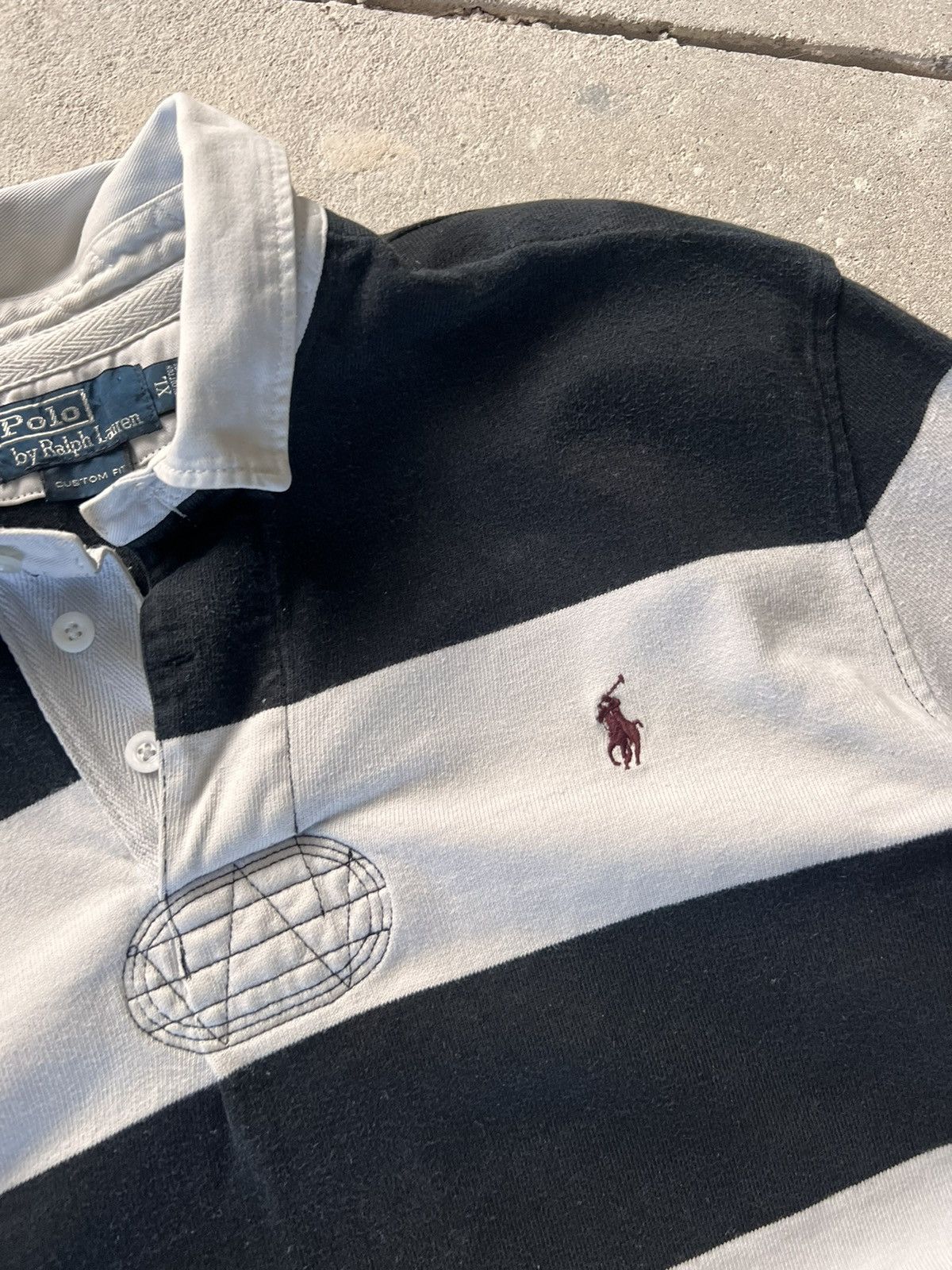 Polo Ralph Lauren Vintage Polo Ralph Lauren Rugby Striped Size US XL / EU 56 / 4 - 5 Thumbnail