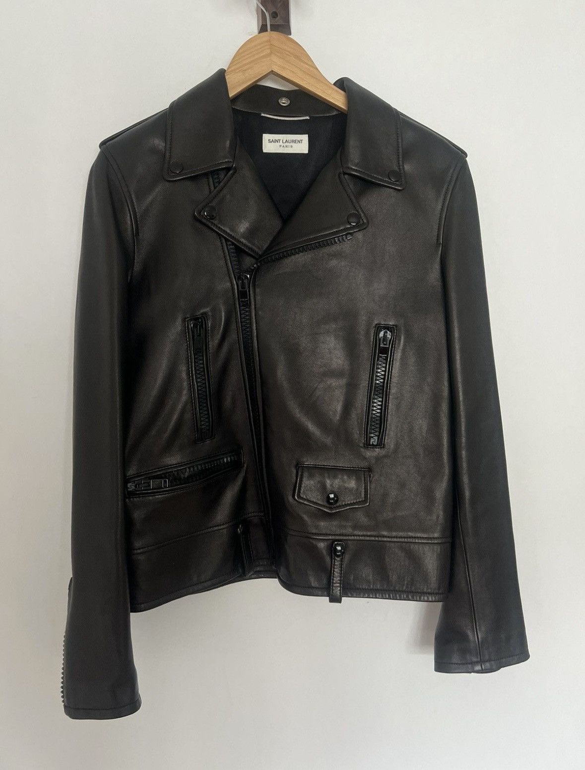 Hedi Slimane × Saint Laurent Paris 15AW L01 leather jacket | Grailed