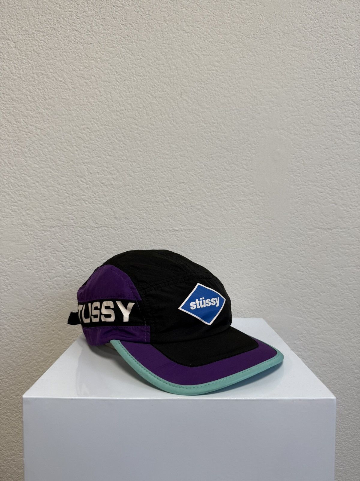スケートボード stussy logo 5panel cap black Stussy 5 Panel Cap Black | Grailed