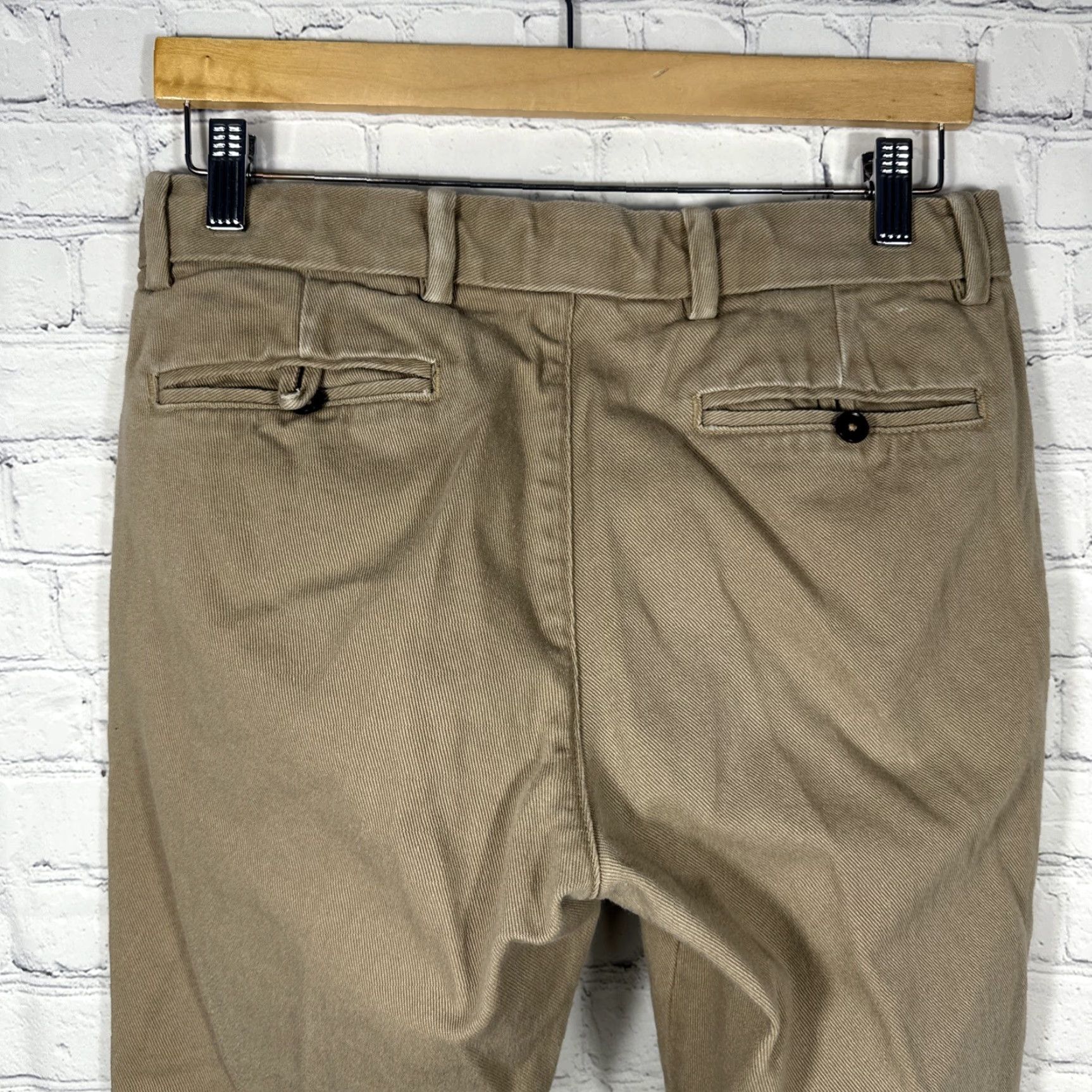 Gustin Gustin Slim Chino Pants Mens 31 x 31 Brown Button Fly Twill 5-Pocket Straight Leg Casual Business Travel Shirt Blues? Size US 31 - 6 Thumbnail