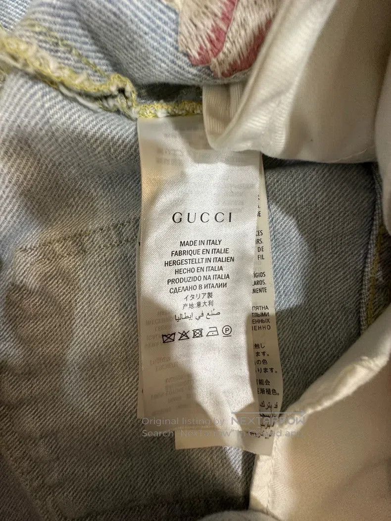Gucci Gucci Size OS Embroidered denim short skirt Size 25" / US 0 / IT 36 - 5 Thumbnail