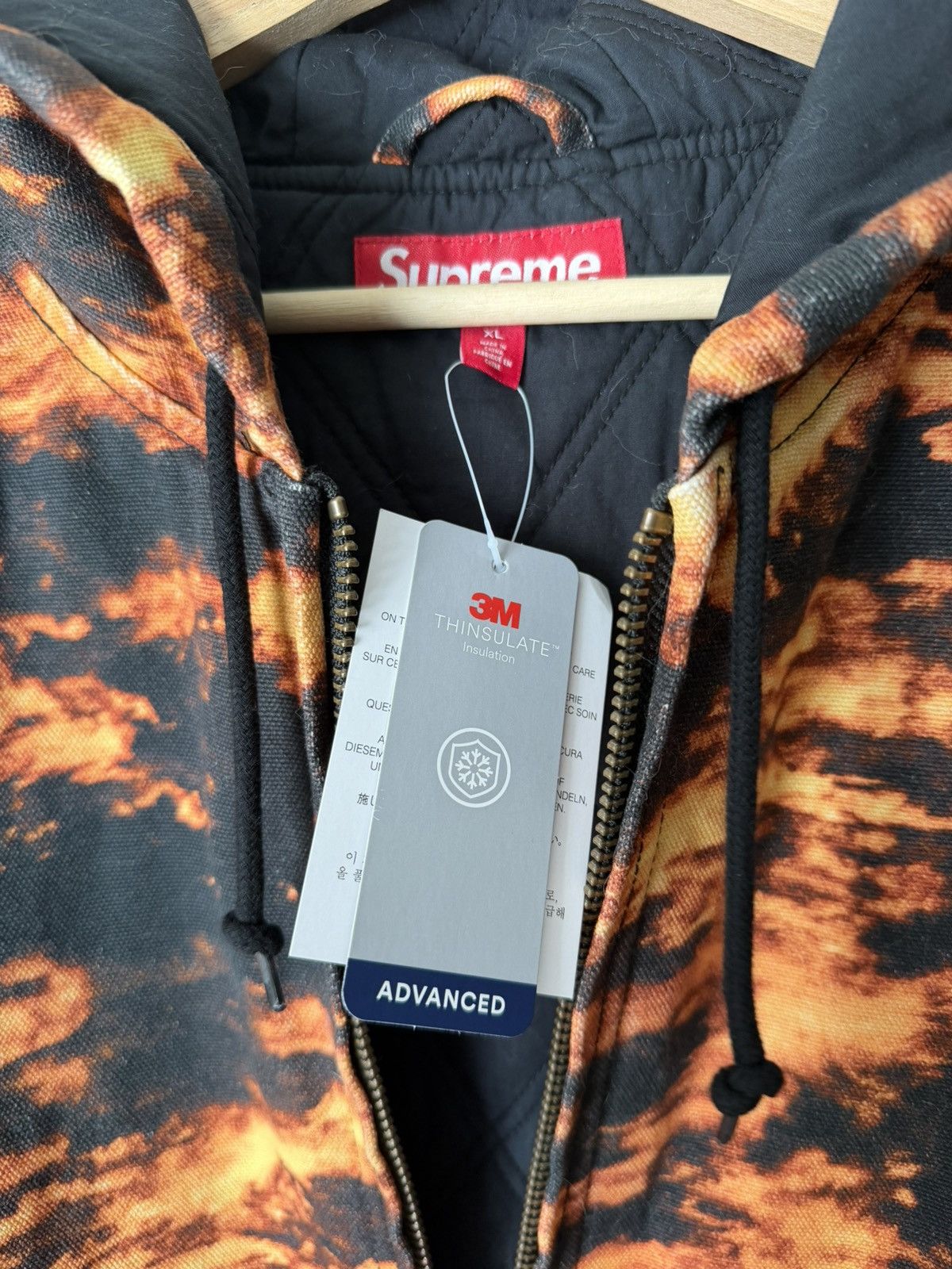 Supreme Supreme SS25 AOI Embroidered Hooded Work Jacket Flames Sz XL Size US XL / EU 56 / 4 - 5 Thumbnail