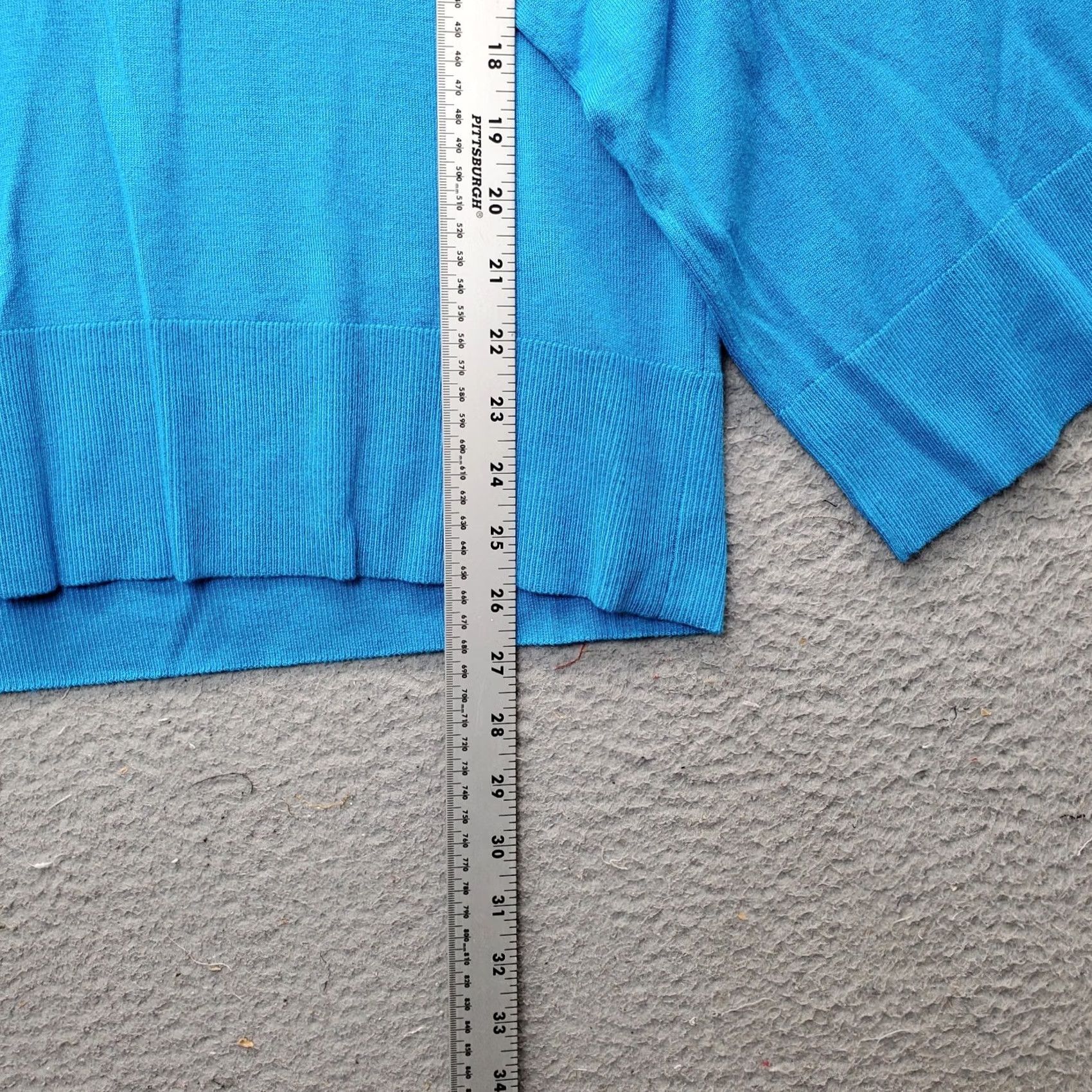 Soft Surroundings Soft Surroundings Kimono Top Women L Blue V-Neck Pullover Knit 3/4 Sleeve - XS? Size L / US 10 / IT 46 - 5 Thumbnail