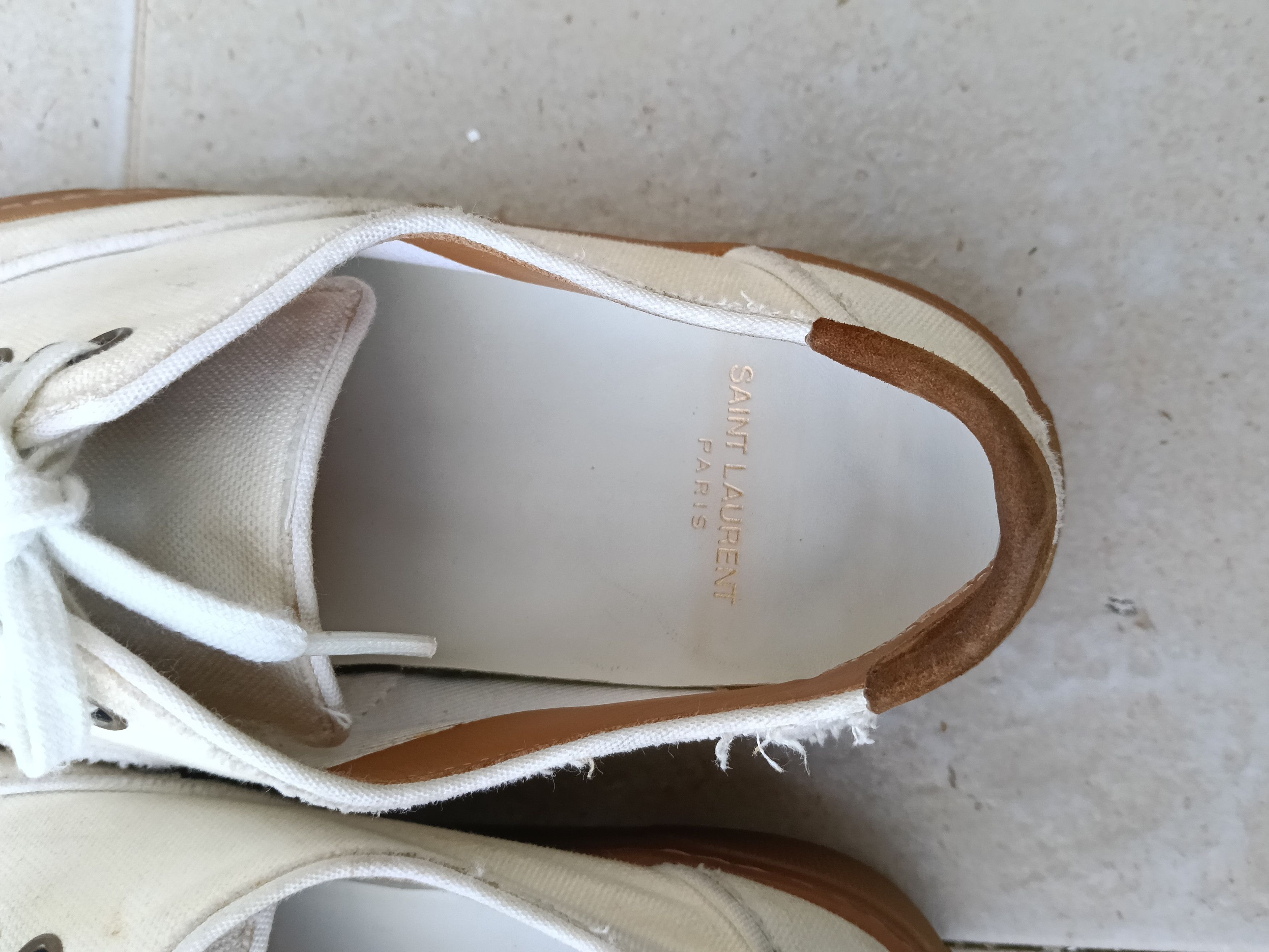 Saint Laurent Paris Saint Laurent Venice off-white canvas sneakers Size US 8 / EU 41 - 7 Thumbnail