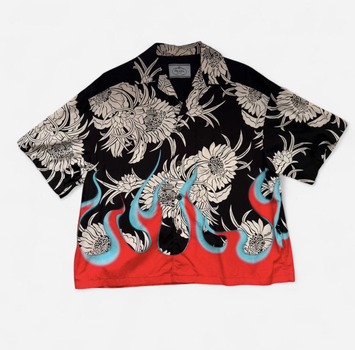 Prada Prada - Dahlia Flame Shirt SS18 Size US M / EU 48-50 / 2 - 1 Thumbnail