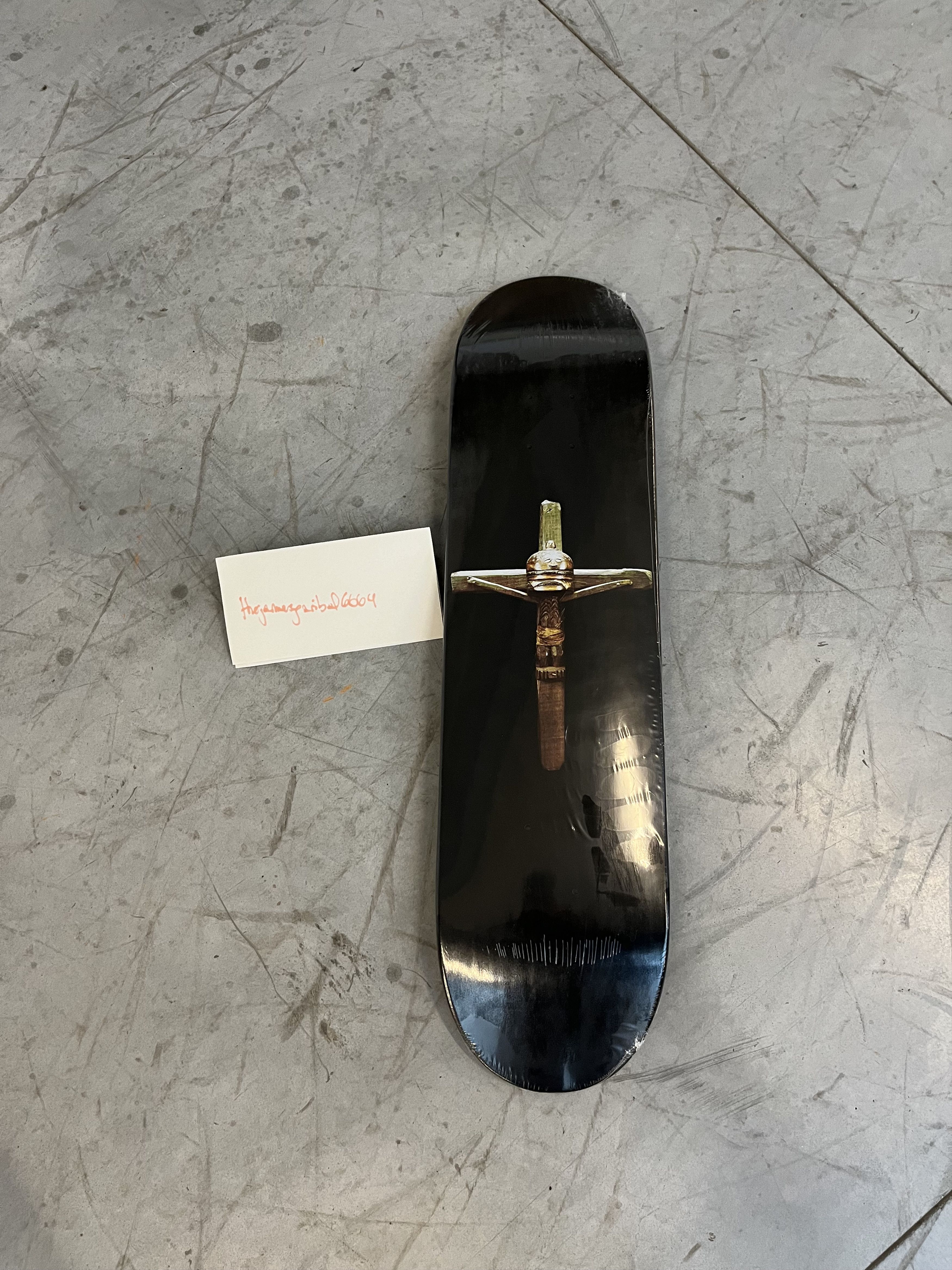 image of Chapman Brothers For Supreme, 1 Deck "grimface" in Black, Men's