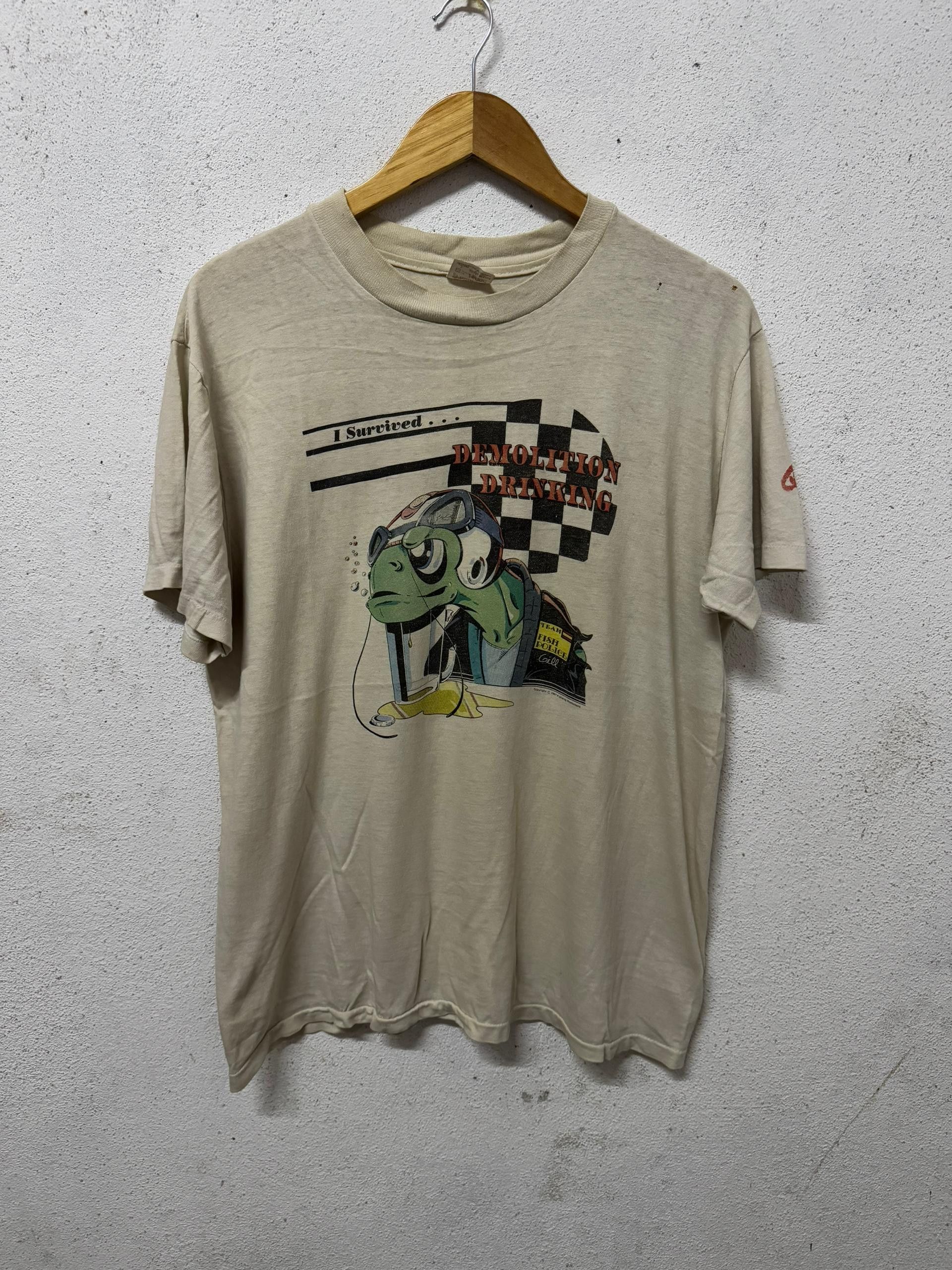 Vintage Vintage fish Police team comic Book 1987 tshirt Size US M / EU 48-50 / 2 - 1 Thumbnail