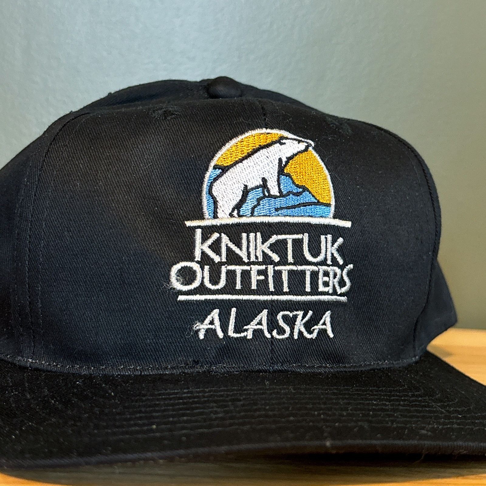 Other Vtg Kniktuk Outfitters Alaska Polar Bear Black Snapback Hat Size ONE SIZE - 2 Thumbnail
