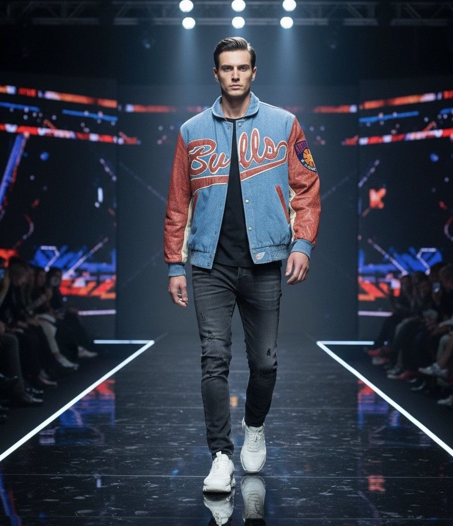 Jeff Hamilton 🌟90s J.H DESIGN CHICAGO BULLS NBA VARSITY LEATHER JACKET Size US M / EU 48-50 / 2 - 1 Thumbnail