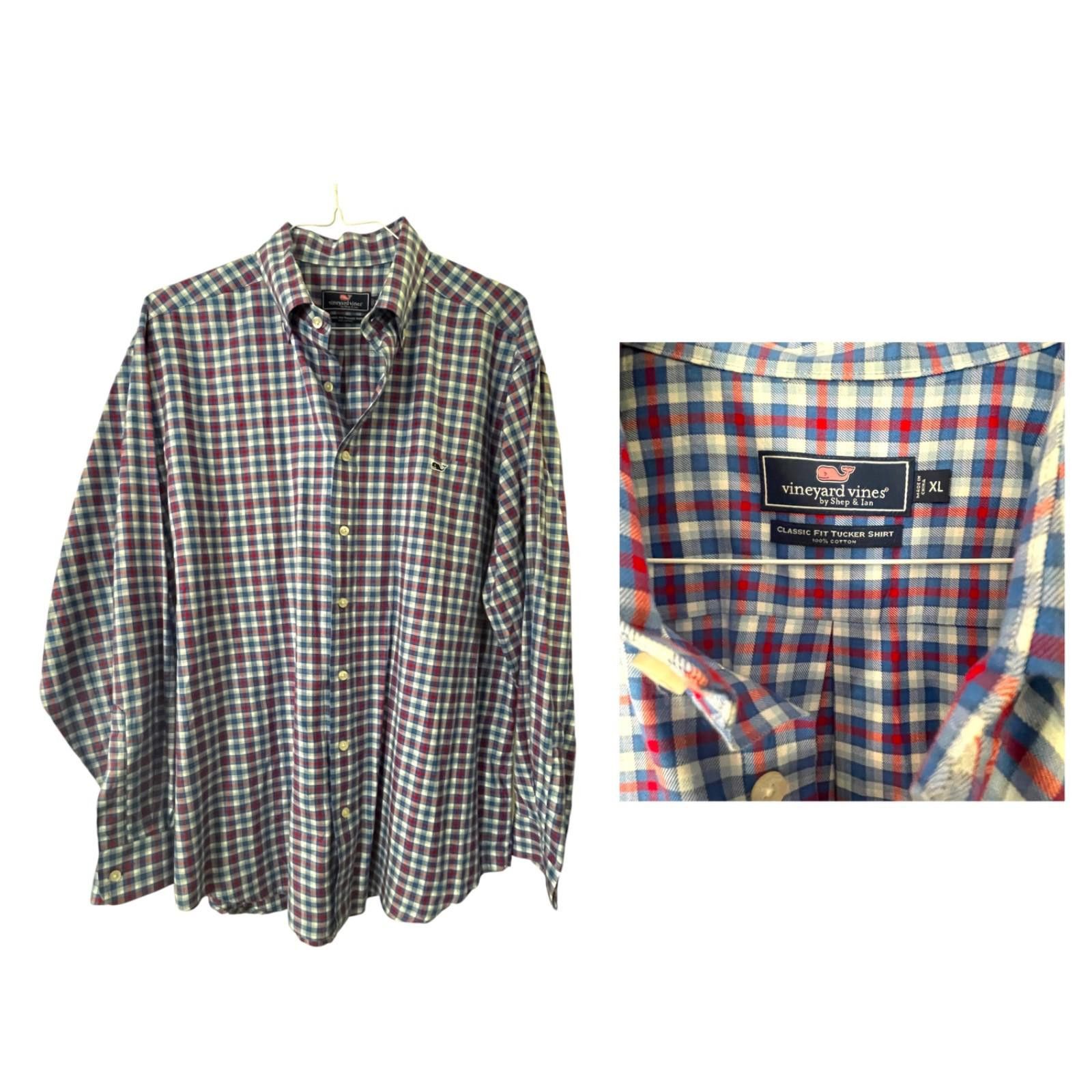 Vineyard Vines Vineyard Vines Men's Tucker Shirt XL Plaid Long Sleeve Size US XL / EU 56 / 4 - 2 Thumbnail