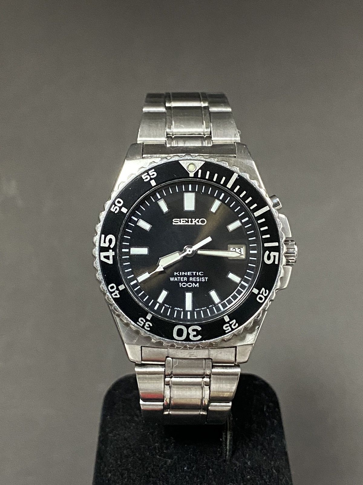 Vintage Seiko Kinetic 5M62 0A10 Diver 100m. Water Resist Men s