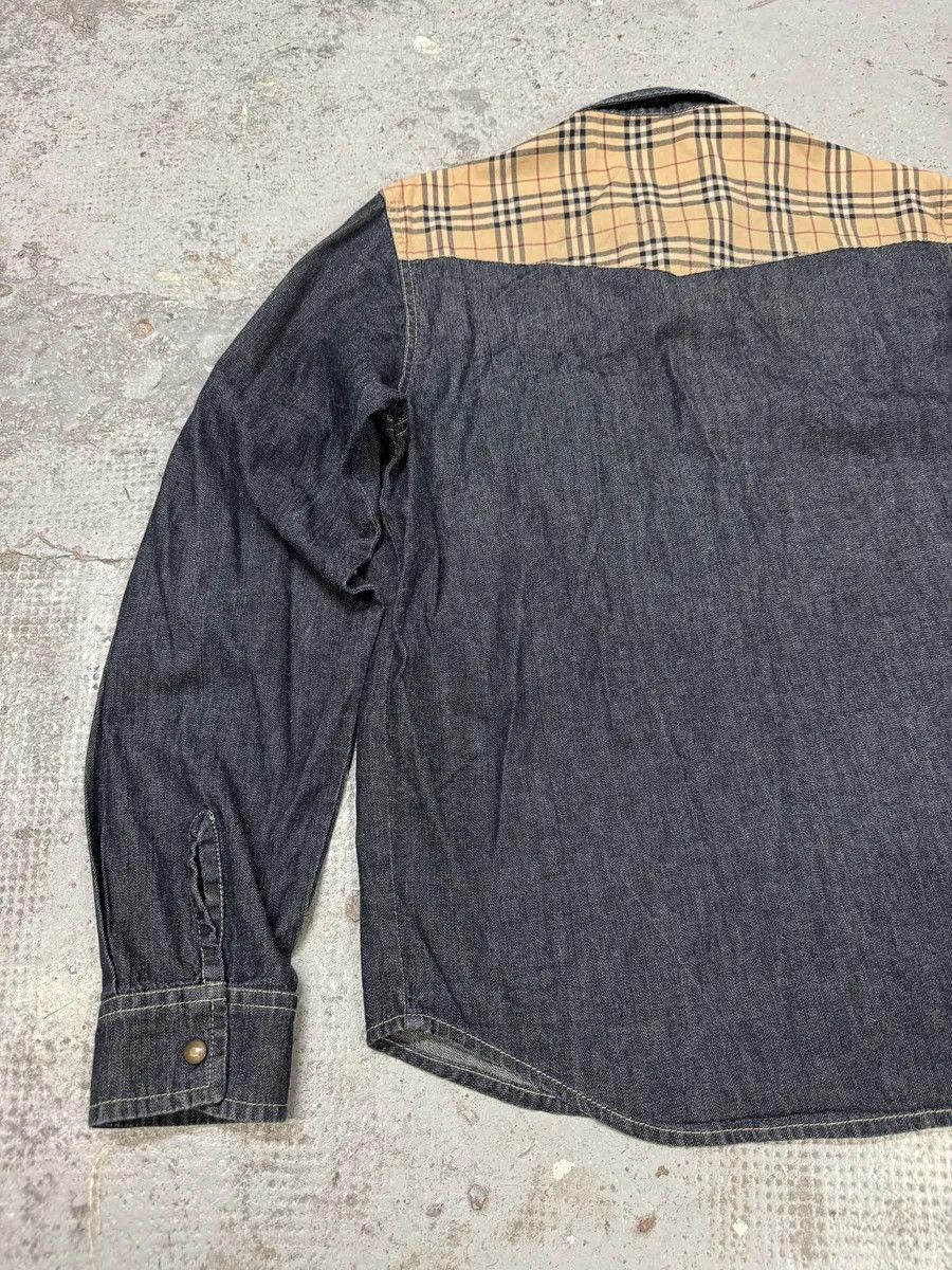 Burberry 2000s Burberry Tartan Blue Denim Shirt Size US M / EU 48-50 / 2 - 6 Thumbnail