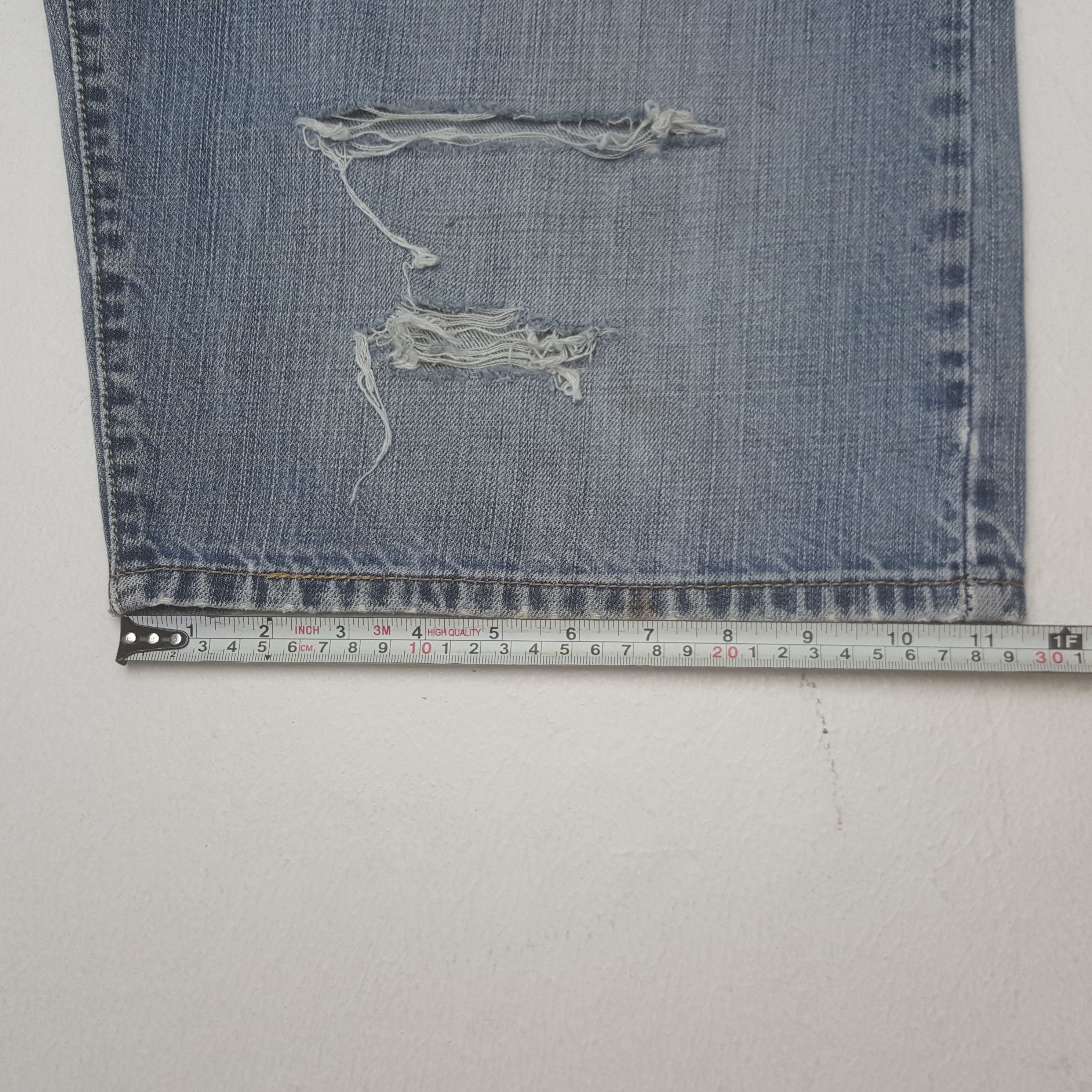 Levi's × Vintage Vintage Levi's 569 American Distressed Short Denim Jorst Size US 35 - 8 Thumbnail
