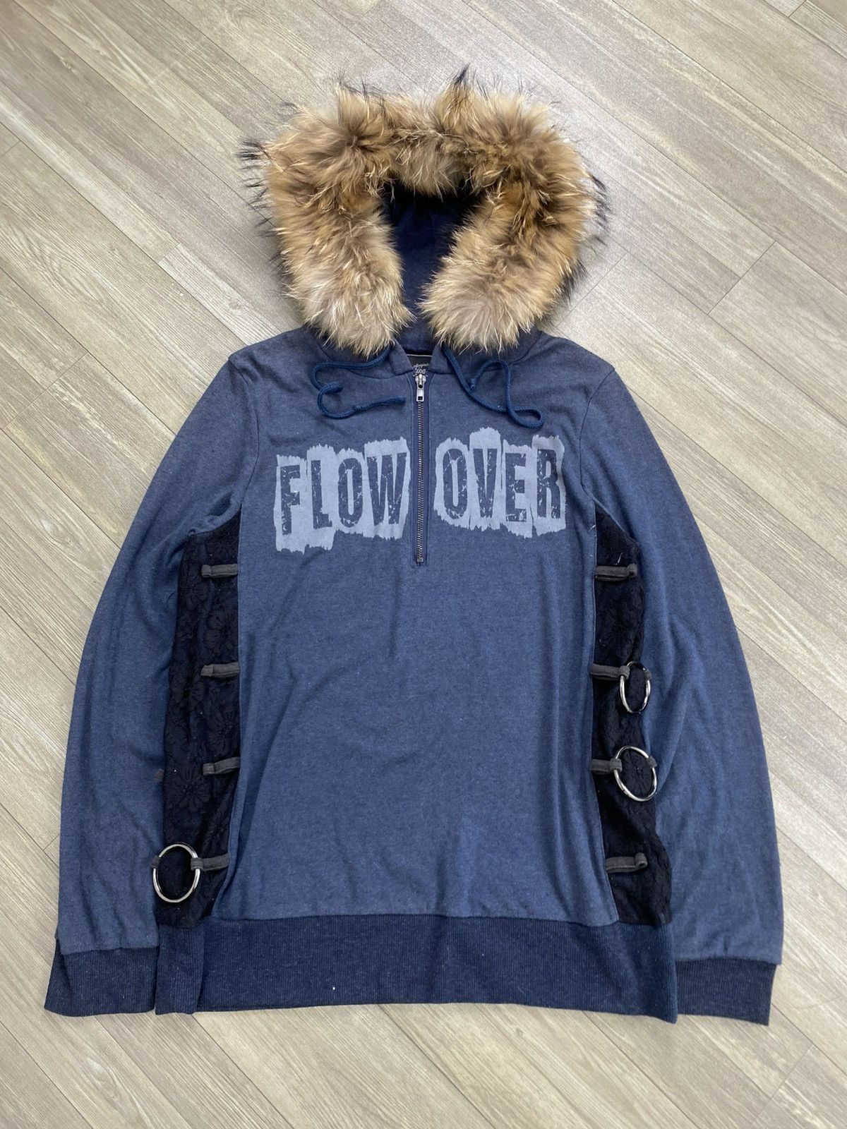 If Six Was Nine 2000s Flow Over Ifsixwasnine LGB Style Half Zip Fur Jacket Size US M / EU 48-50 / 2 - 2 Thumbnail