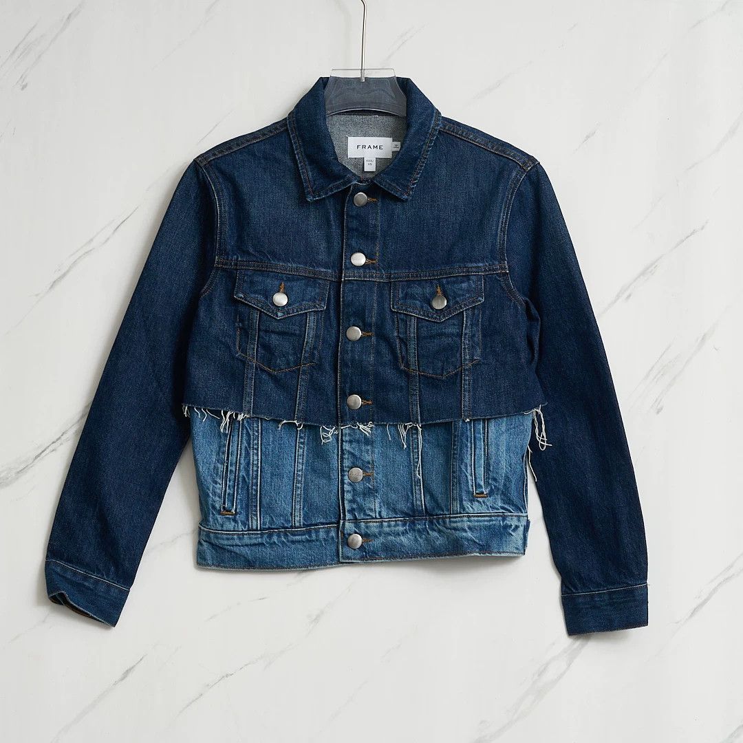 Frame Frame Women's Spliced Denim Jacket Size M / US 6-8 / IT 42-44 - 1 Thumbnail
