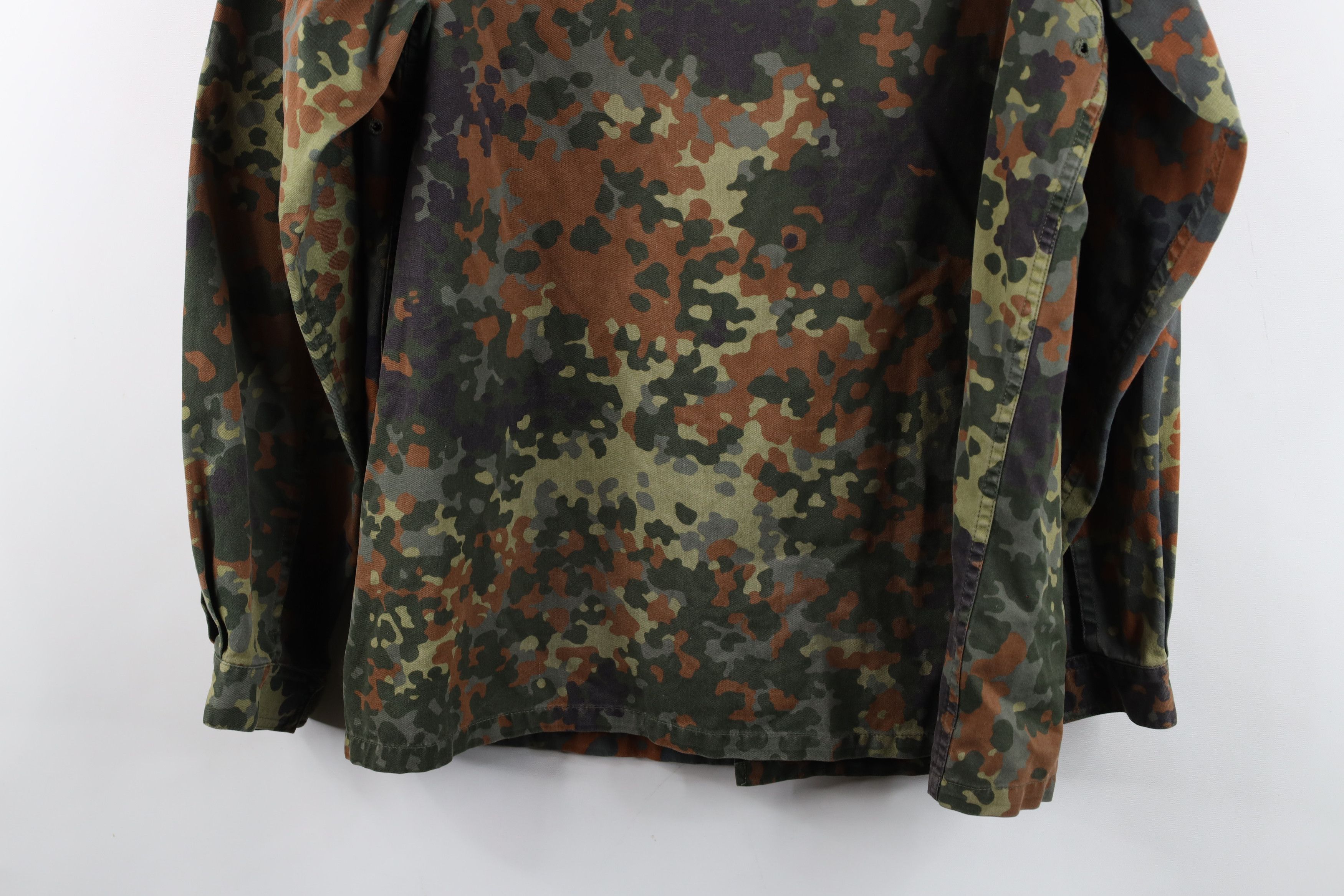 Vintage 90s German Military Camouflage Shirt Field Jacket