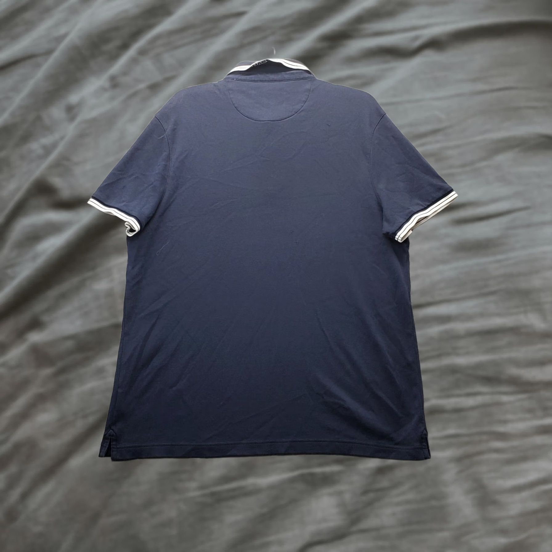 Michael Kors Michael Kors Polo Shirt Mens L Multi Ribbed Trim Sleeves & Collared Logo Popover Polo Shirt Mens L Multicolor Slim Fit Size US L / EU 52-54 / 3 - 1 Thumbnail