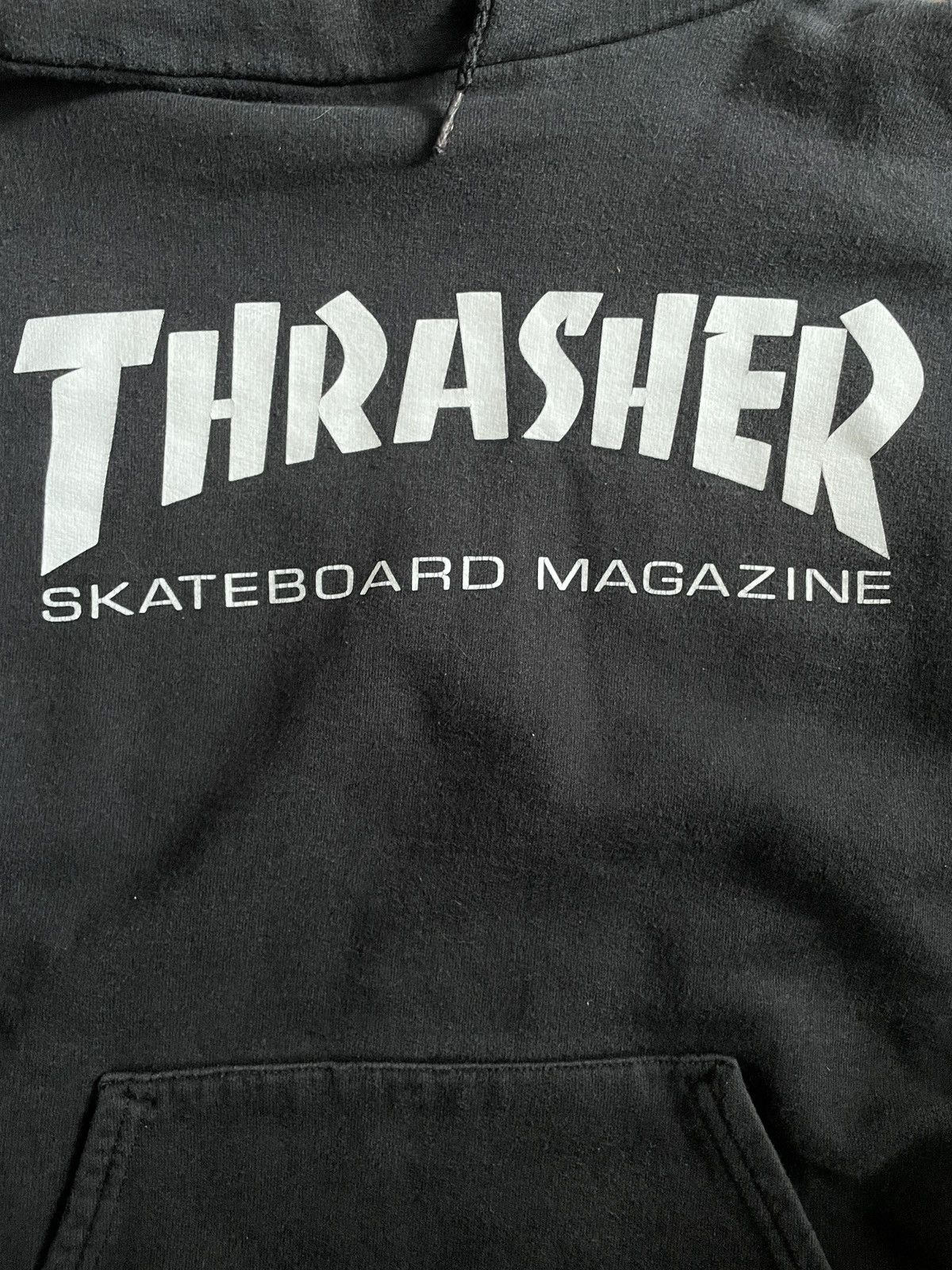 Thrasher × Vintage Crazy Vintage Boxy Y2K Faded Black Thick Thrasher Hoodie Size US S / EU 44-46 / 1 - 7 Thumbnail