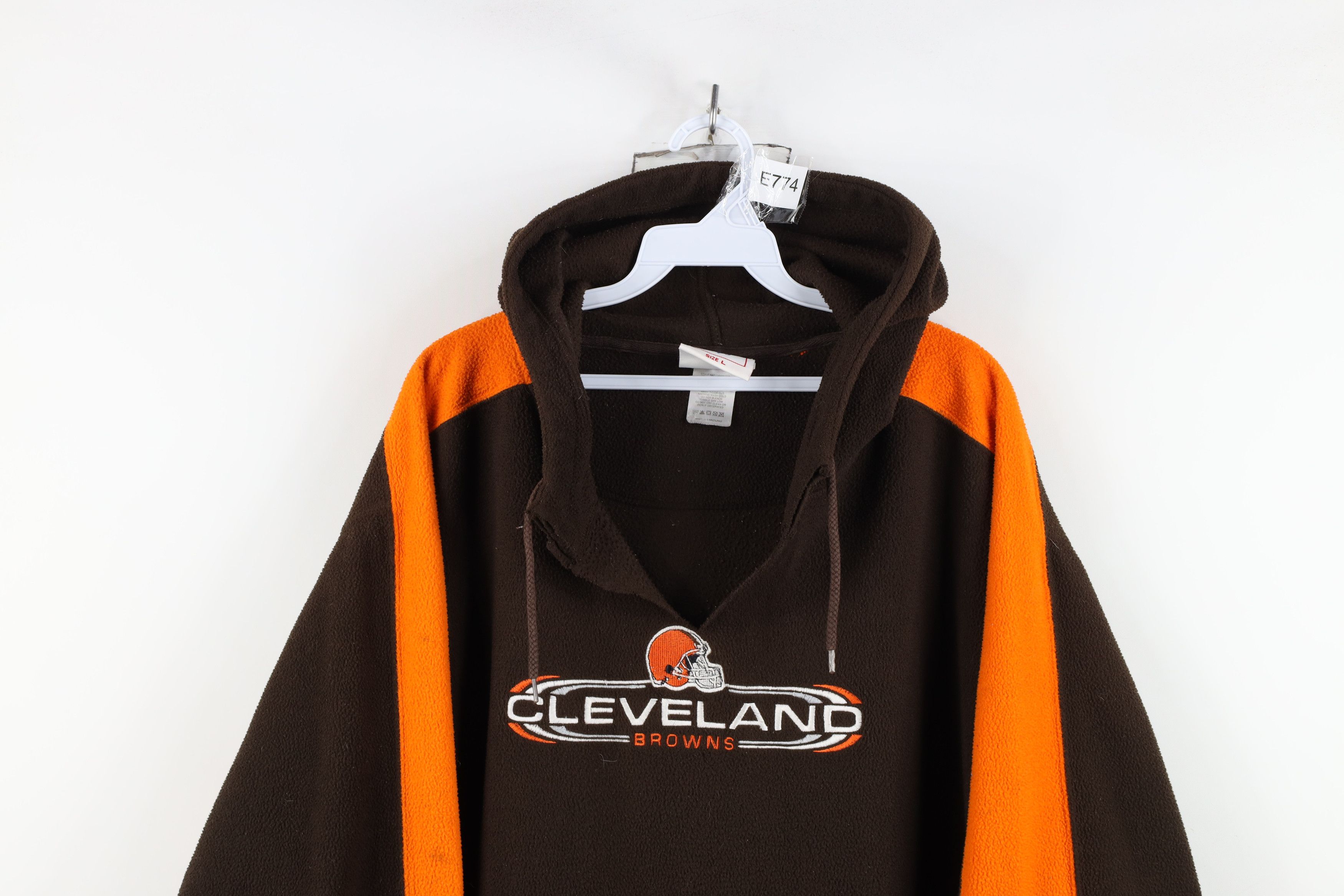 Vintage Vintage Spell Out Cleveland Browns Football Fleece Hoodie Size US L / EU 52-54 / 3 - 2 Thumbnail