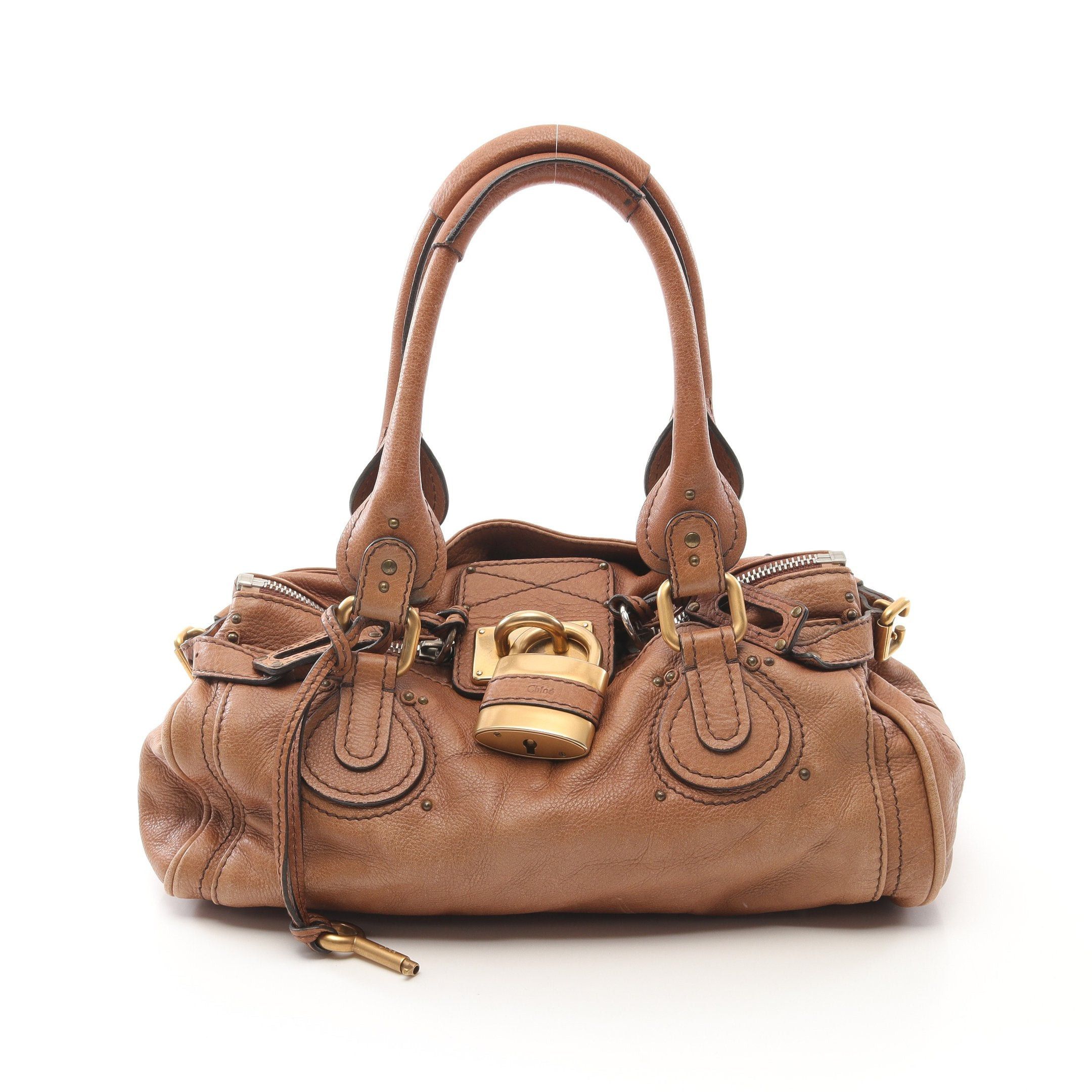 Chloe Paddington Shoulder Bag Leather Brown, Women's