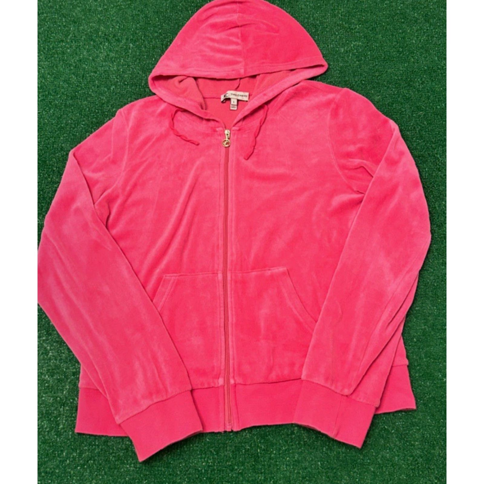 Juicy Couture VINTAGE Juicy Couture Hoodie Full Zip Pink 2000s Womens Large 90s Y2K Hip Hop Grunge Punk Designer Front Pockets Size L / US 10 / IT 46 - 3 Thumbnail