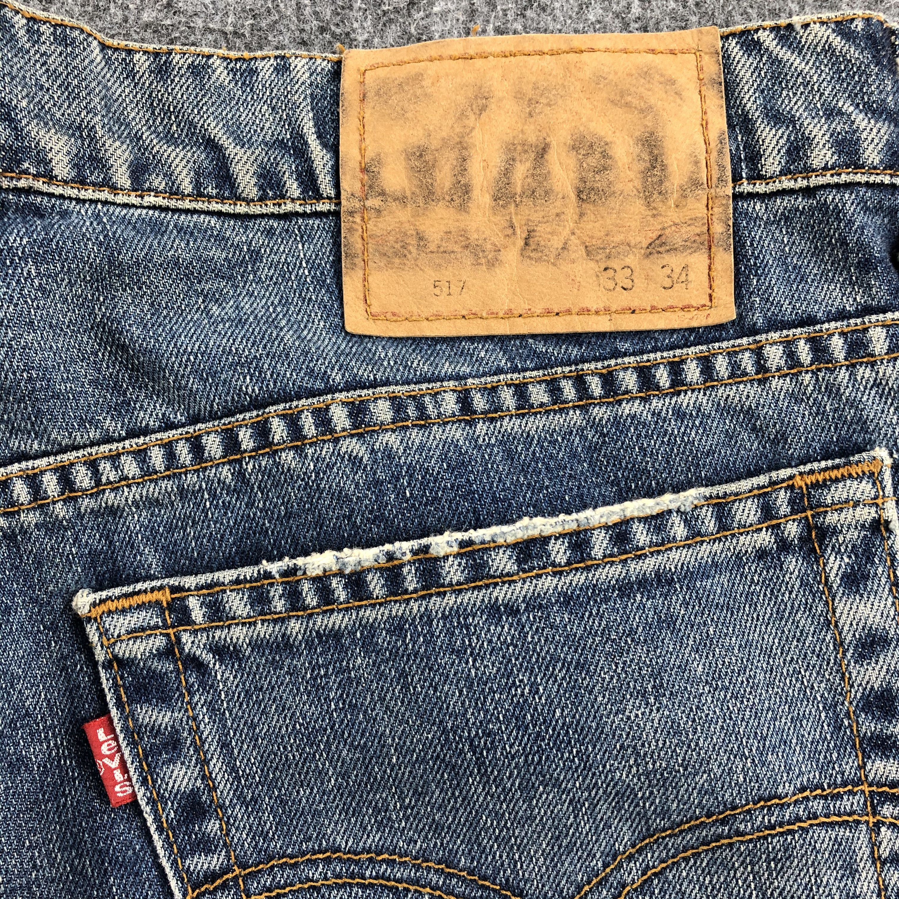 Levi's Vintage 90s Levis 517 Jeans Faded Blue Flare Denim KJ497 Size US 32 / EU 48 - 5 Thumbnail