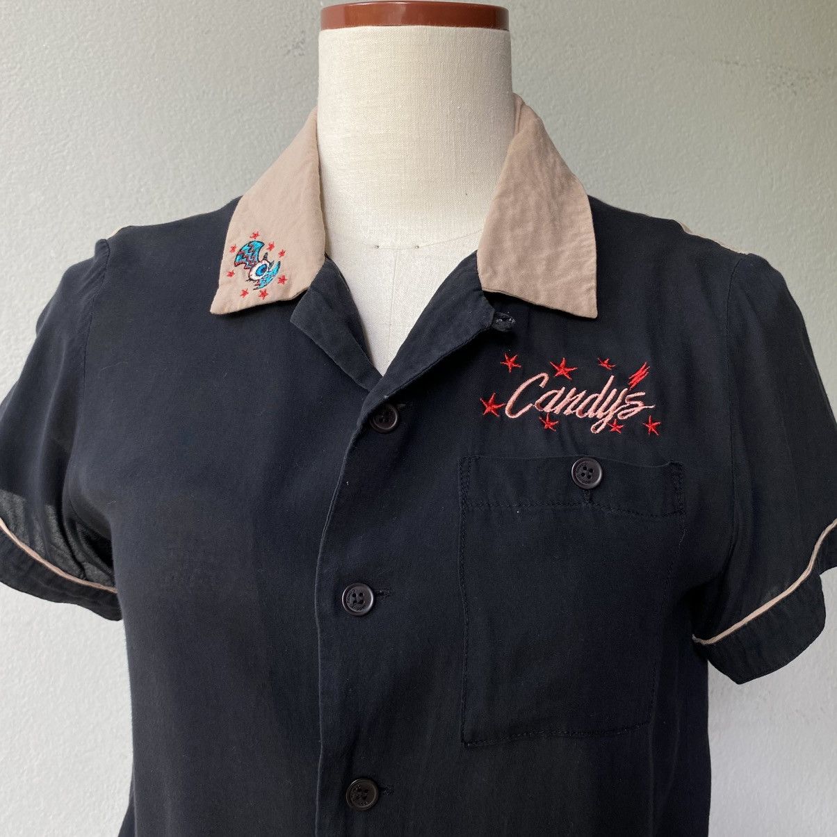 Japanese Brand Candy Stripper Jamming Lane Embroidered Bowling Shirt Size US M / EU 48-50 / 2 - 19 Thumbnail