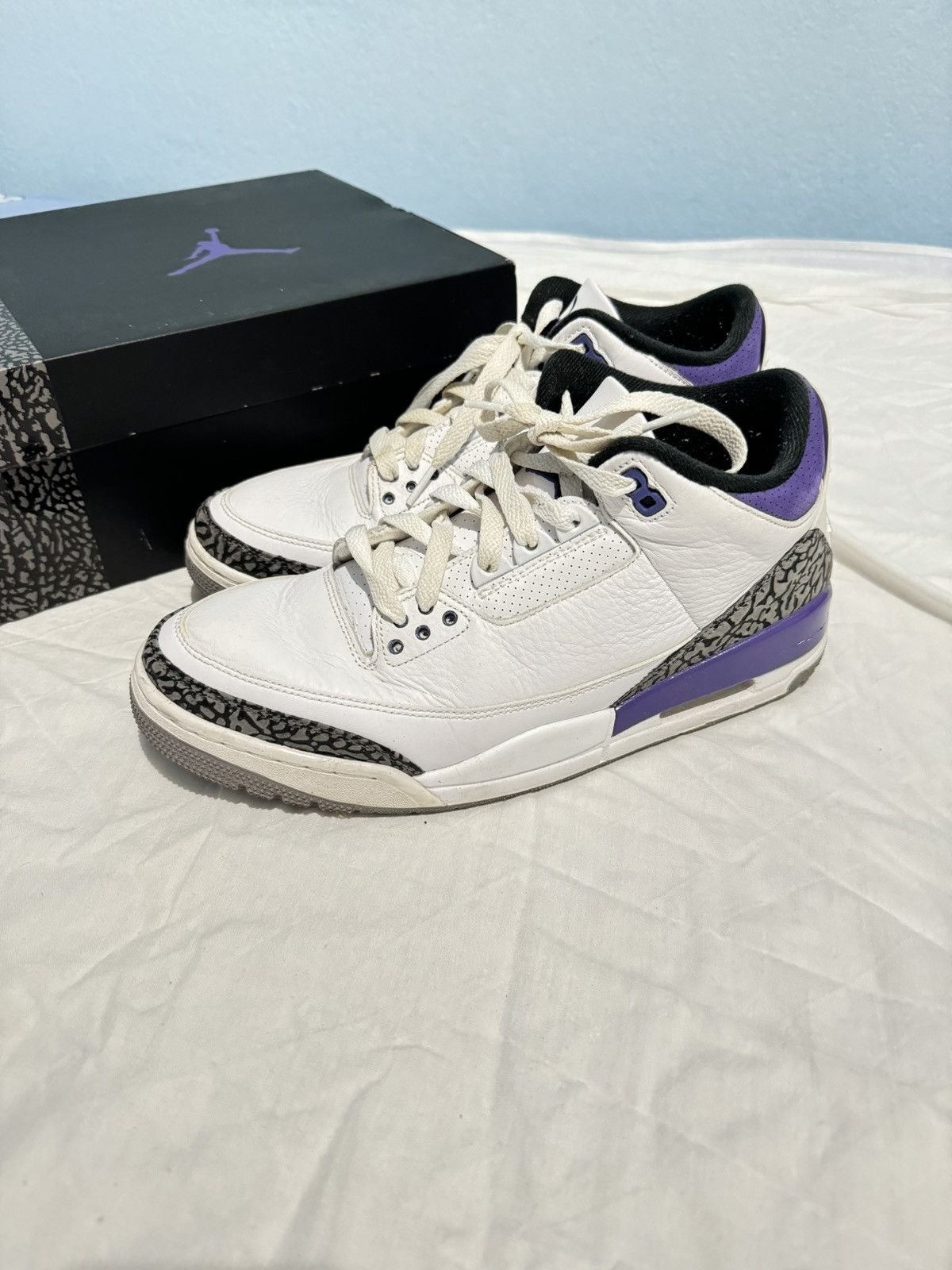 Jordan Brand × Nike Air Jordan 3 nike retro dark iris Size US 10 / EU 43 - 1 Thumbnail