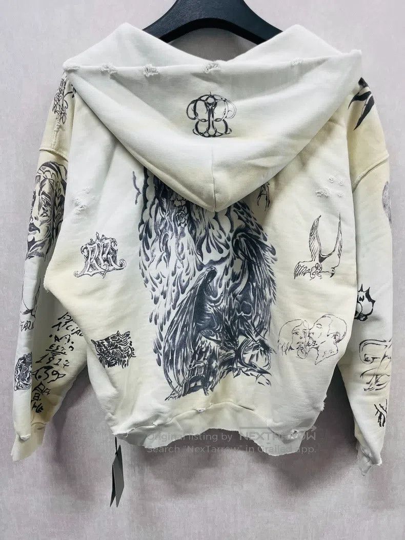 Balenciaga Balenciaga Pattern Printed Hooded Zip Long Sleeve Jacket Size US S / EU 44-46 / 1 - 6 Thumbnail