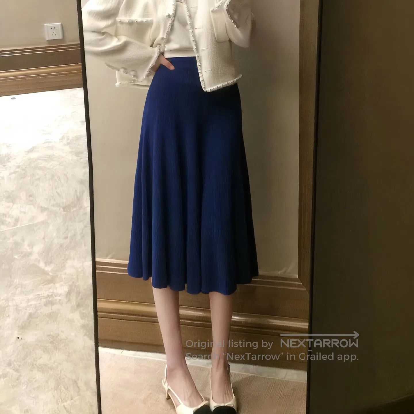 Chanel Chanel Ribbed Knit Skirt| Size 37" - 9 Thumbnail