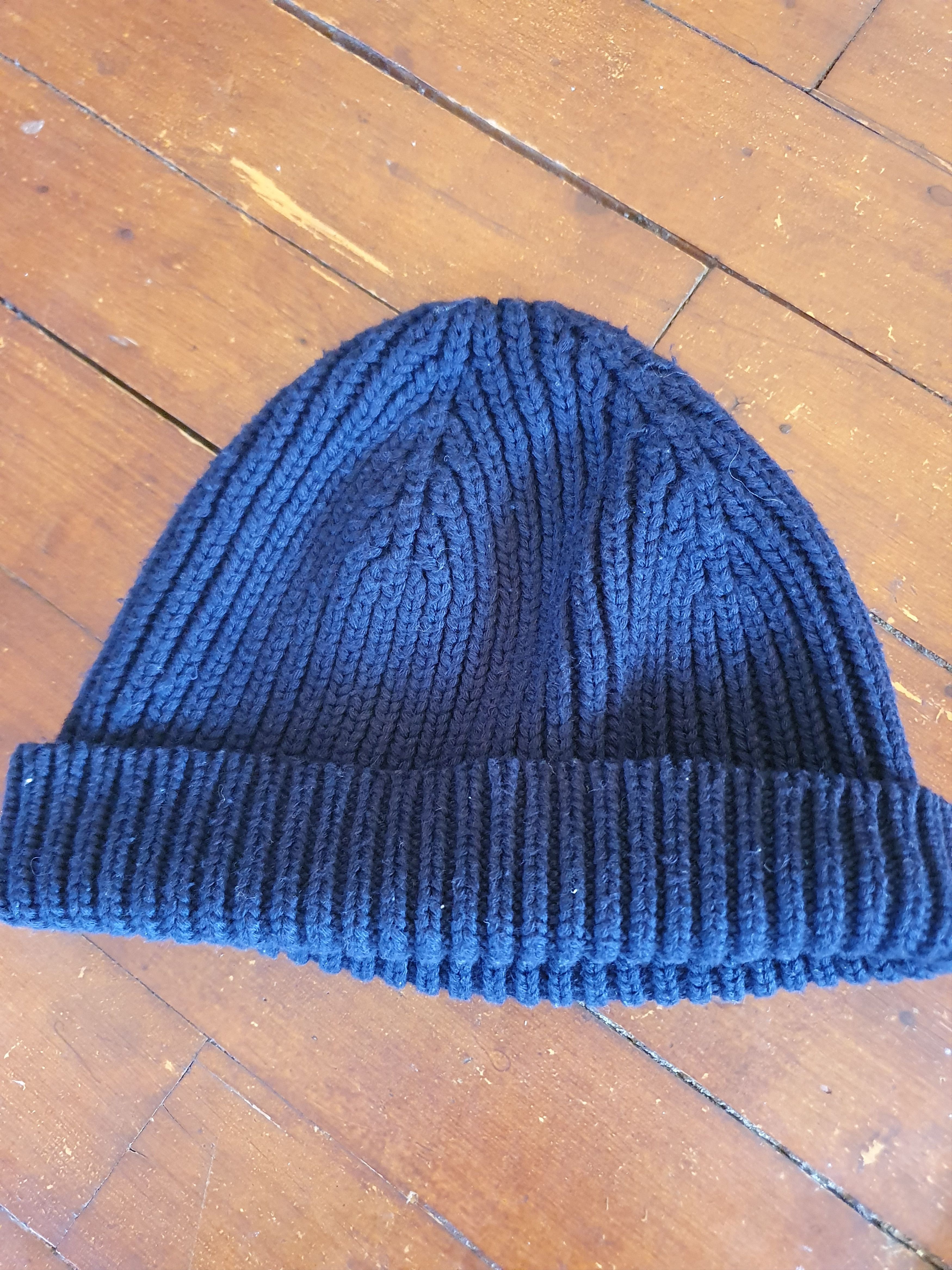 Petit Bateau Petit Bateau Sailor Beanie Navy Blue Cuffed Wool Blend hat Size ONE SIZE - 7 Thumbnail