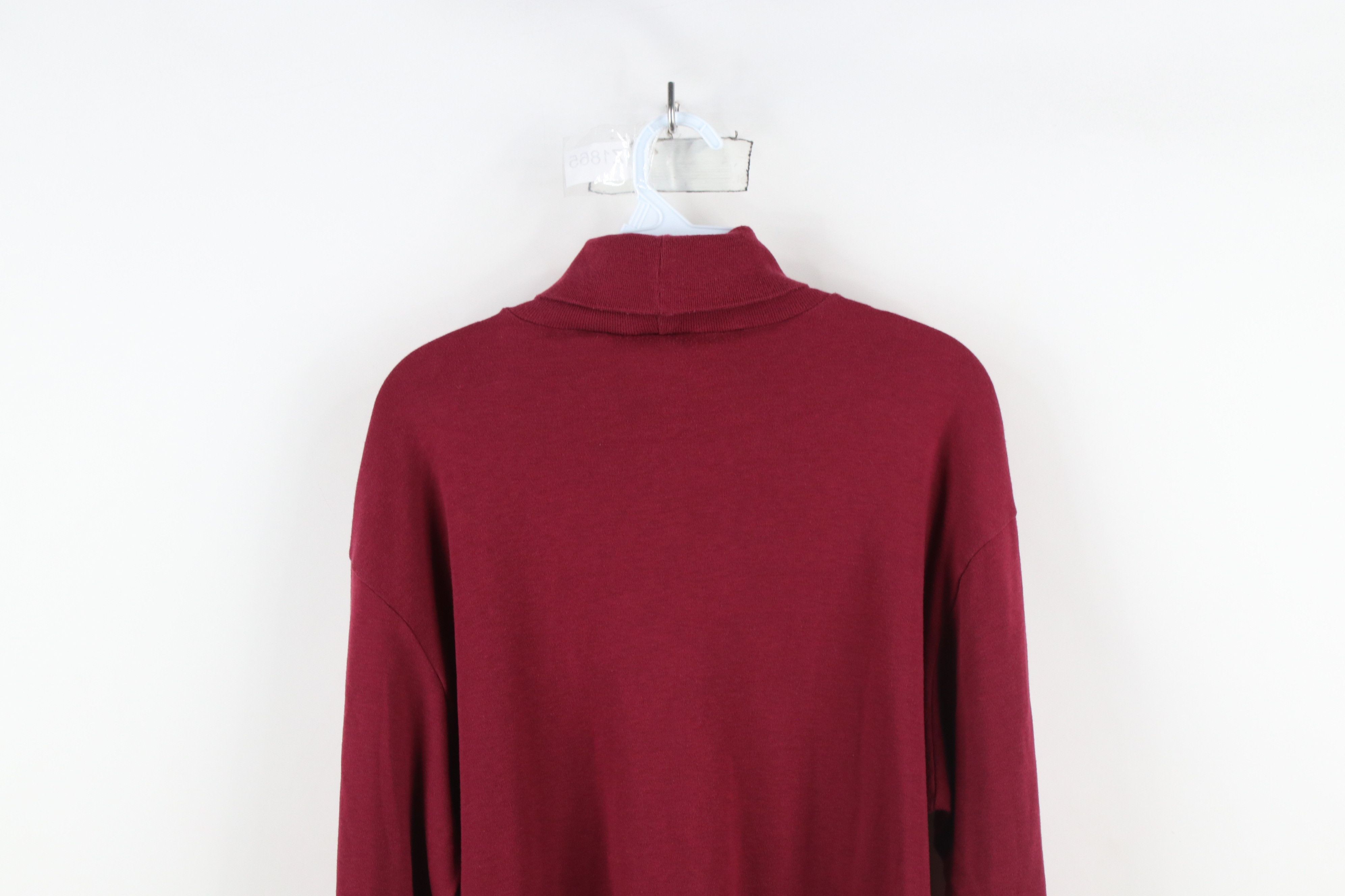 Vintage × Wrangler Vintage 70s 80s Wrangler Blank Turtleneck T-Shirt Red USA Size US XL / EU 56 / 4 - 12 Thumbnail