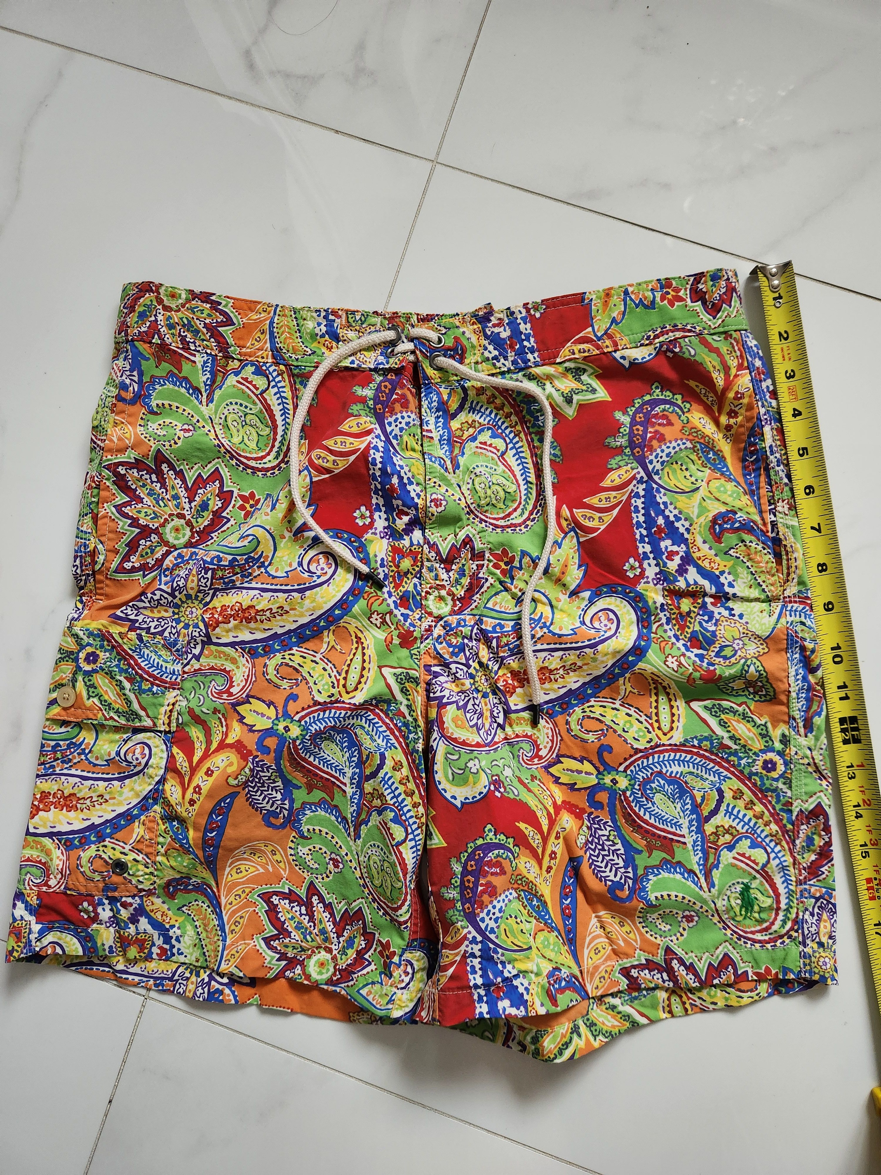 Polo Ralph Lauren Polo Ralph Lauren Paisley Swim Trunks Size US 31 - 7 Thumbnail