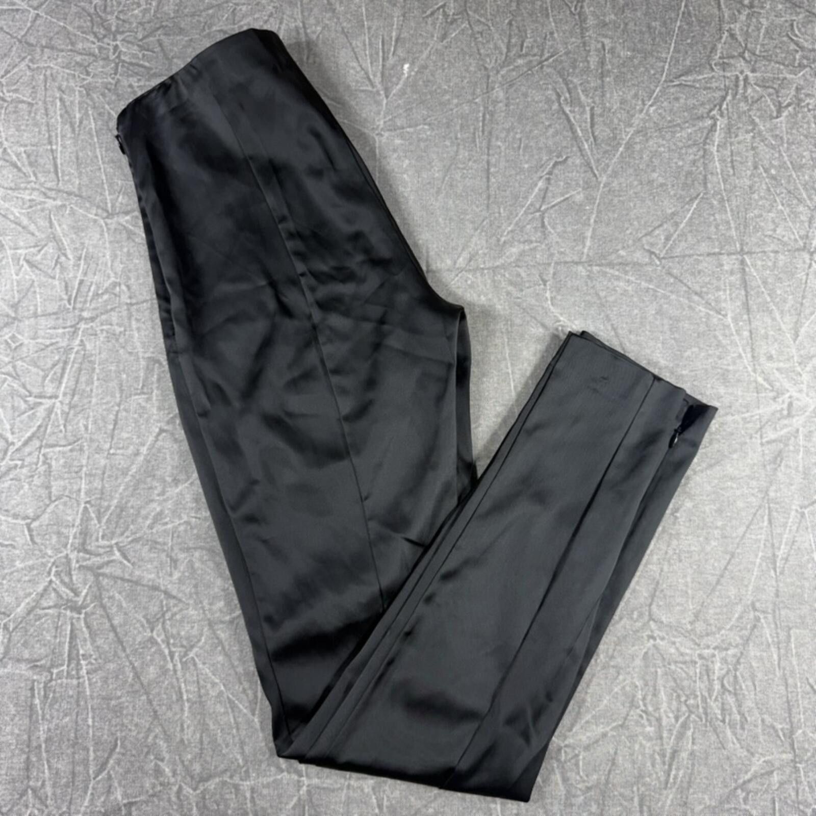 Theory Theory Leggings Women's 6 Black Skinny Stretch Satin Size 28" / US 6 / IT 42 - 1 Thumbnail