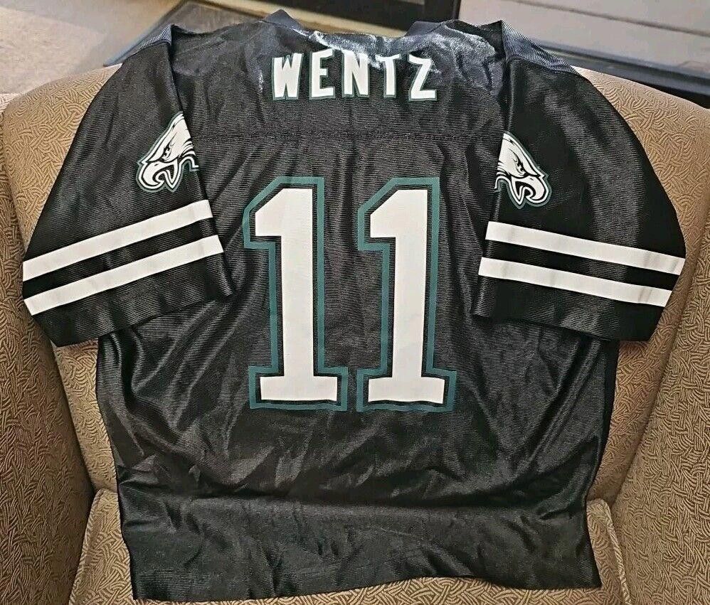 Nike NWT Carson Wentz Eagles Authentic Youth L Alternate Black Size ONE SIZE - 5 Thumbnail