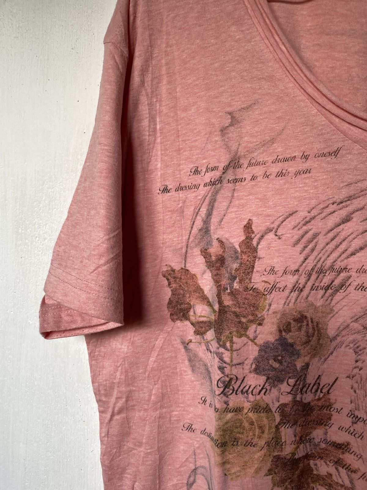 If Six Was Nine × Le Grande Bleu (L.G.B.) × semanticdesign Semantic Desgin Poem Butterfly Flower Tshirt Size US M / EU 48-50 / 2 - 5 Thumbnail