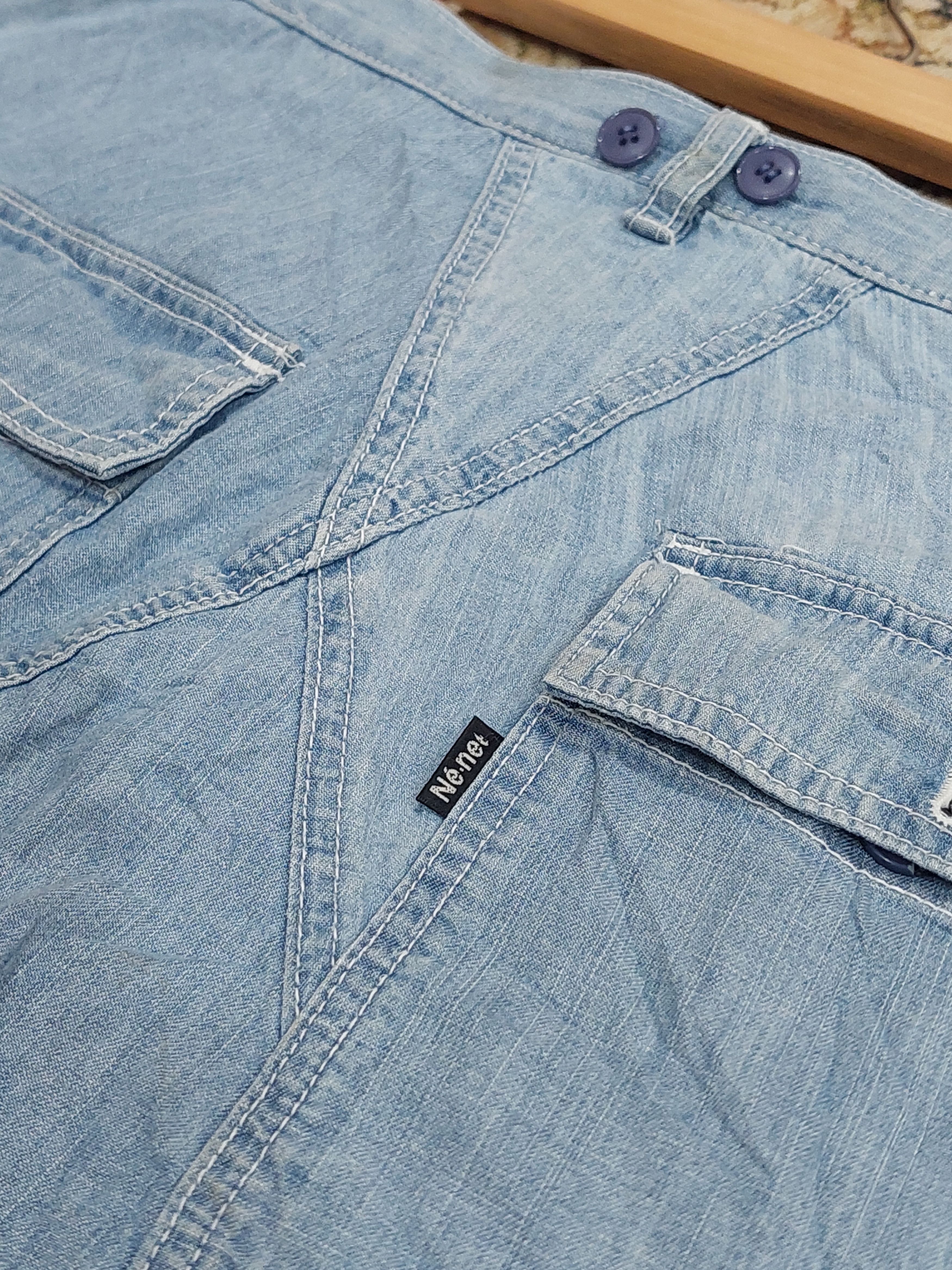 Issey Miyake × Japanese Brand × Ne-Net Ne-net by Issey Miyake Denim Shortpants Size US 32 / EU 48 - 10 Thumbnail
