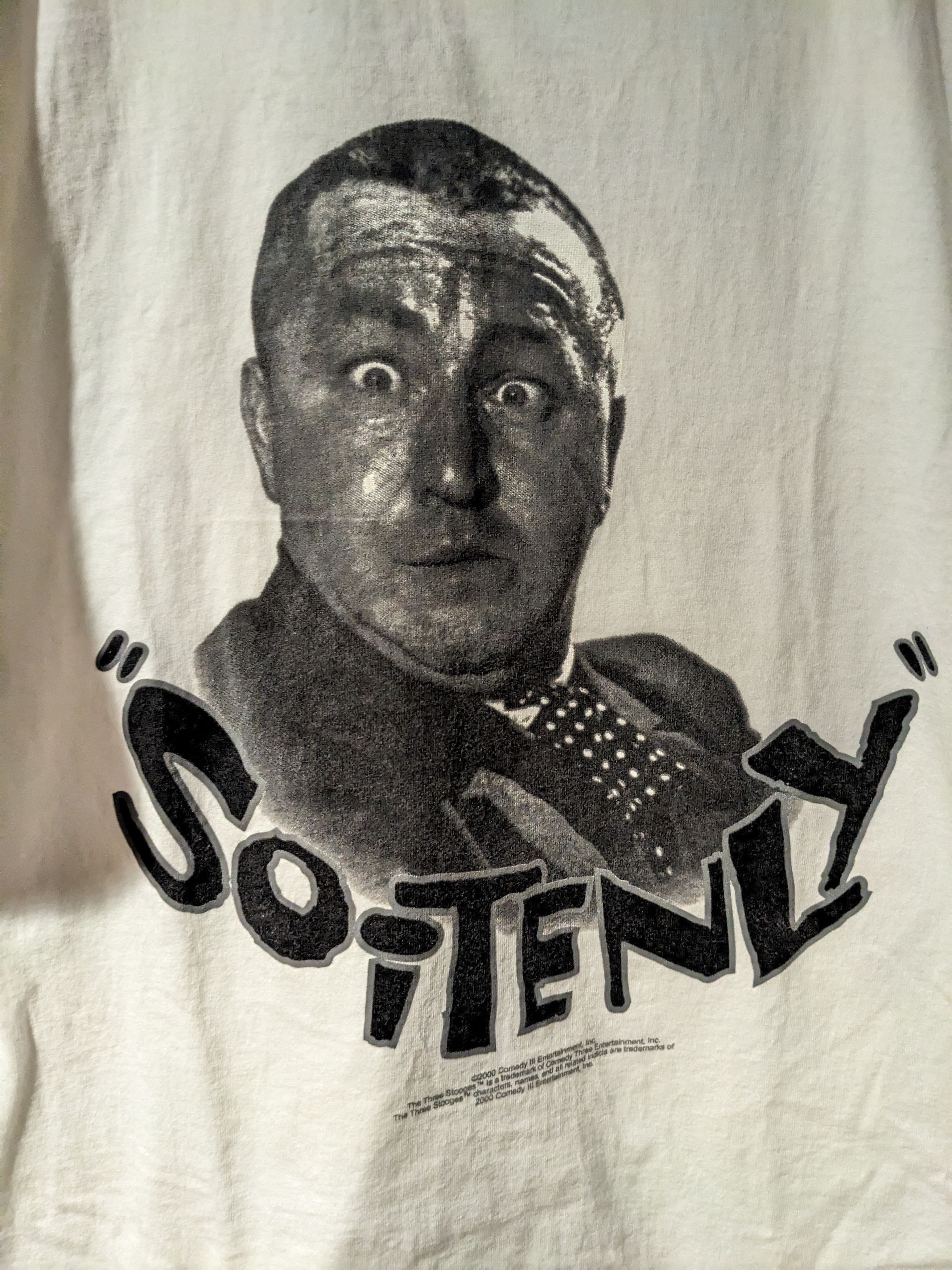 Vintage Vintage 2000 The Three Stooges Curly Soitenly T-Shirt Size US XXL / EU 58 / 5 - 2 Thumbnail