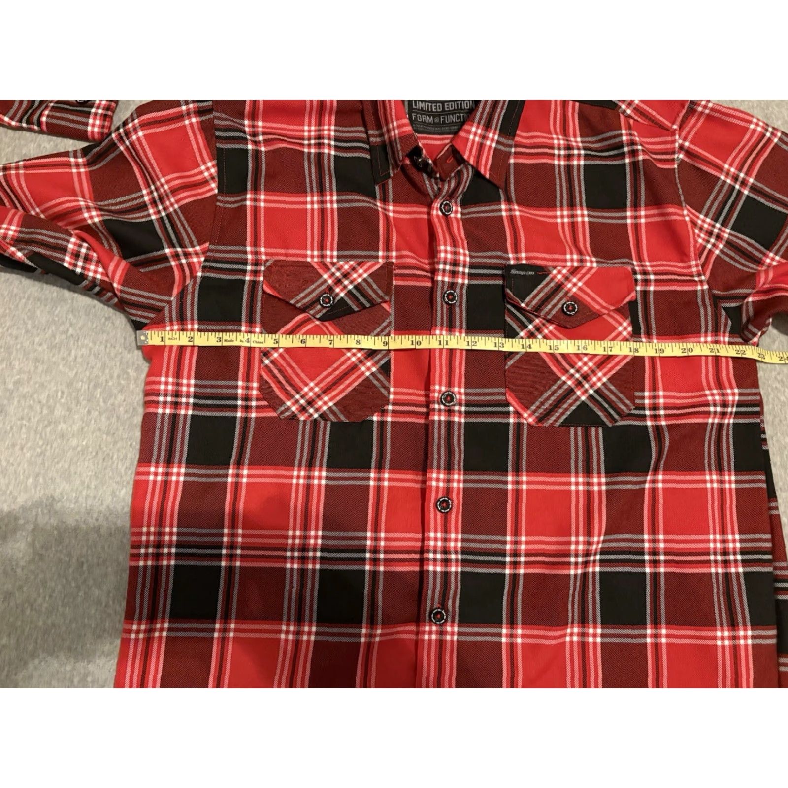 Vintage VINTAGE Dixxon Long Sleeve Red Plaid Flannel Shirt Limited Edition Snap-On Mens Large Size US L / EU 52-54 / 3 - 6 Thumbnail