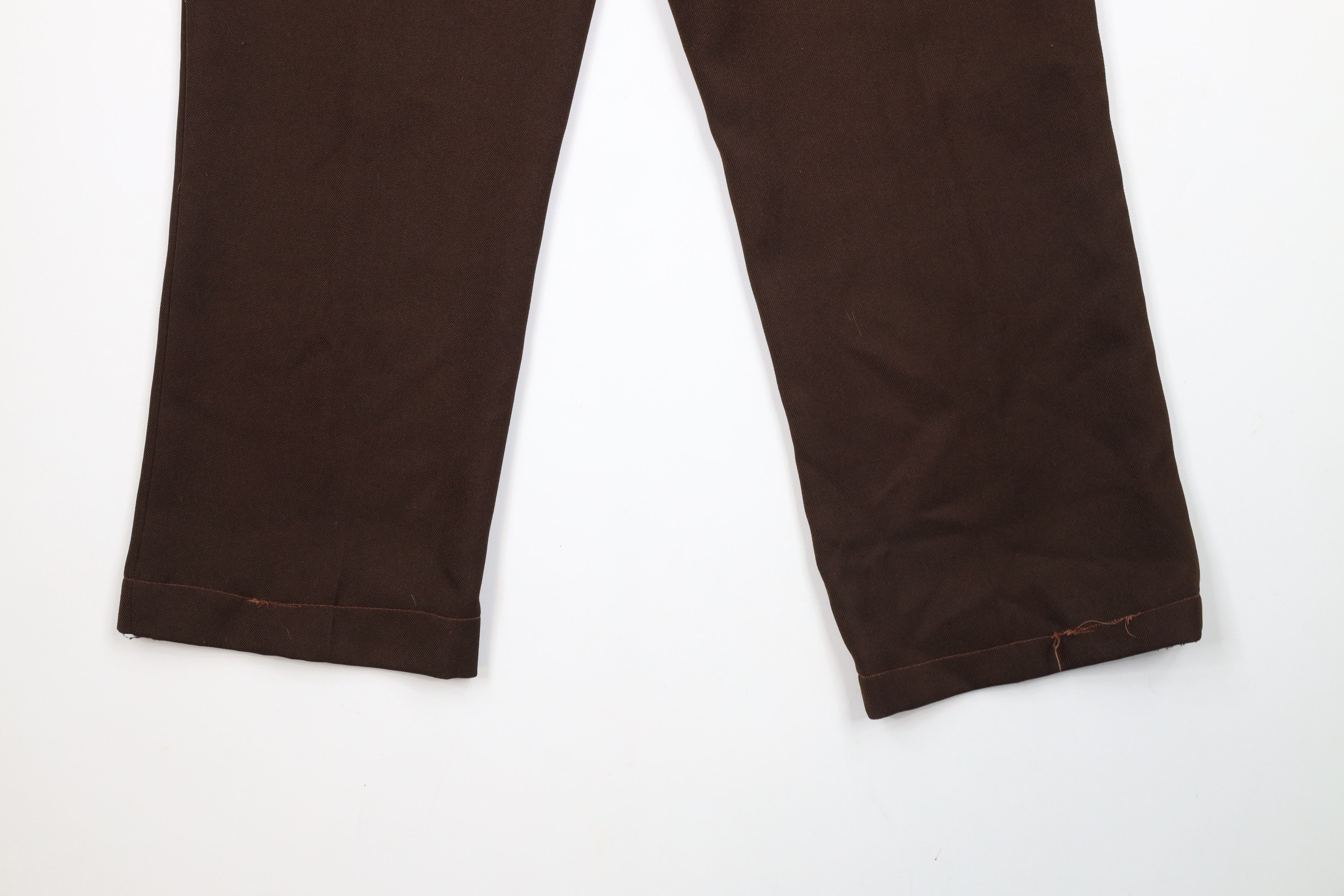 Vintage Vintage 90s Streetwear Wide Leg Chino Pants Brown Polyester Size US 36 / EU 52 - 13 Thumbnail