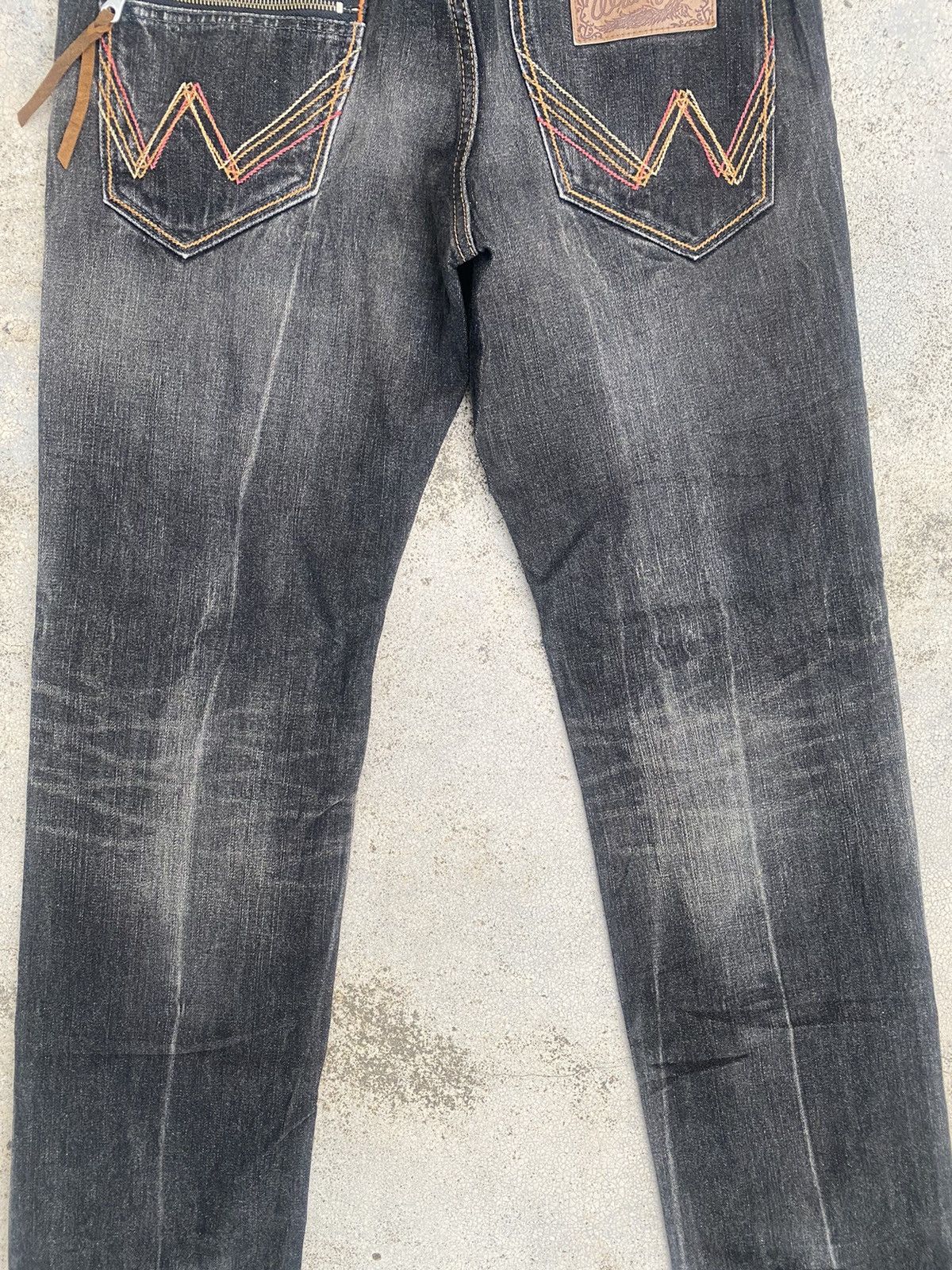 Japanese Brand × Vintage × Wrangler Vintage y2k Wrangler Faded Claw Mark Jeans Size US 32 / EU 48 - 15 Thumbnail
